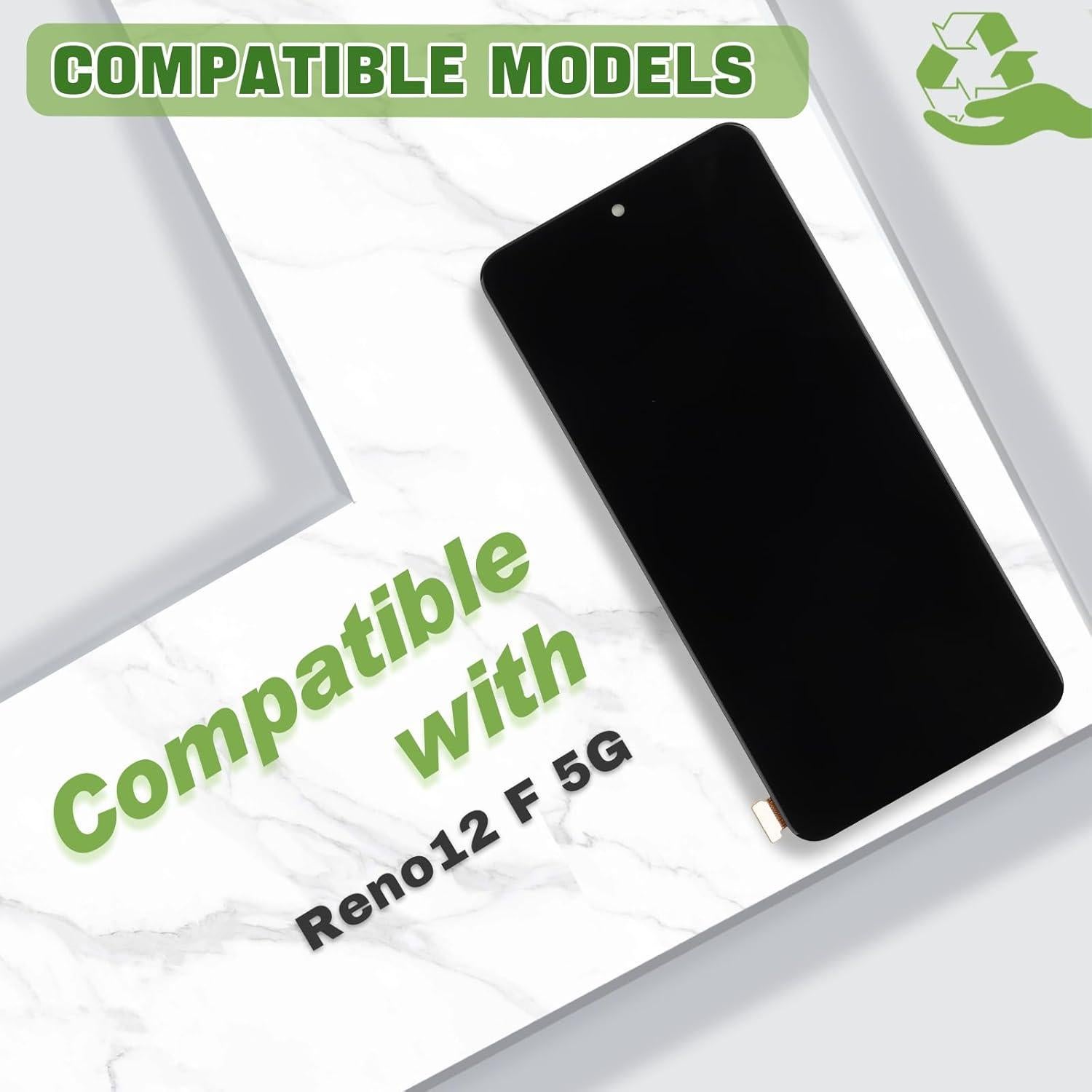 Reemplazo Pantalla LCD Negra Oppo Reno12 F 5G CPH2637