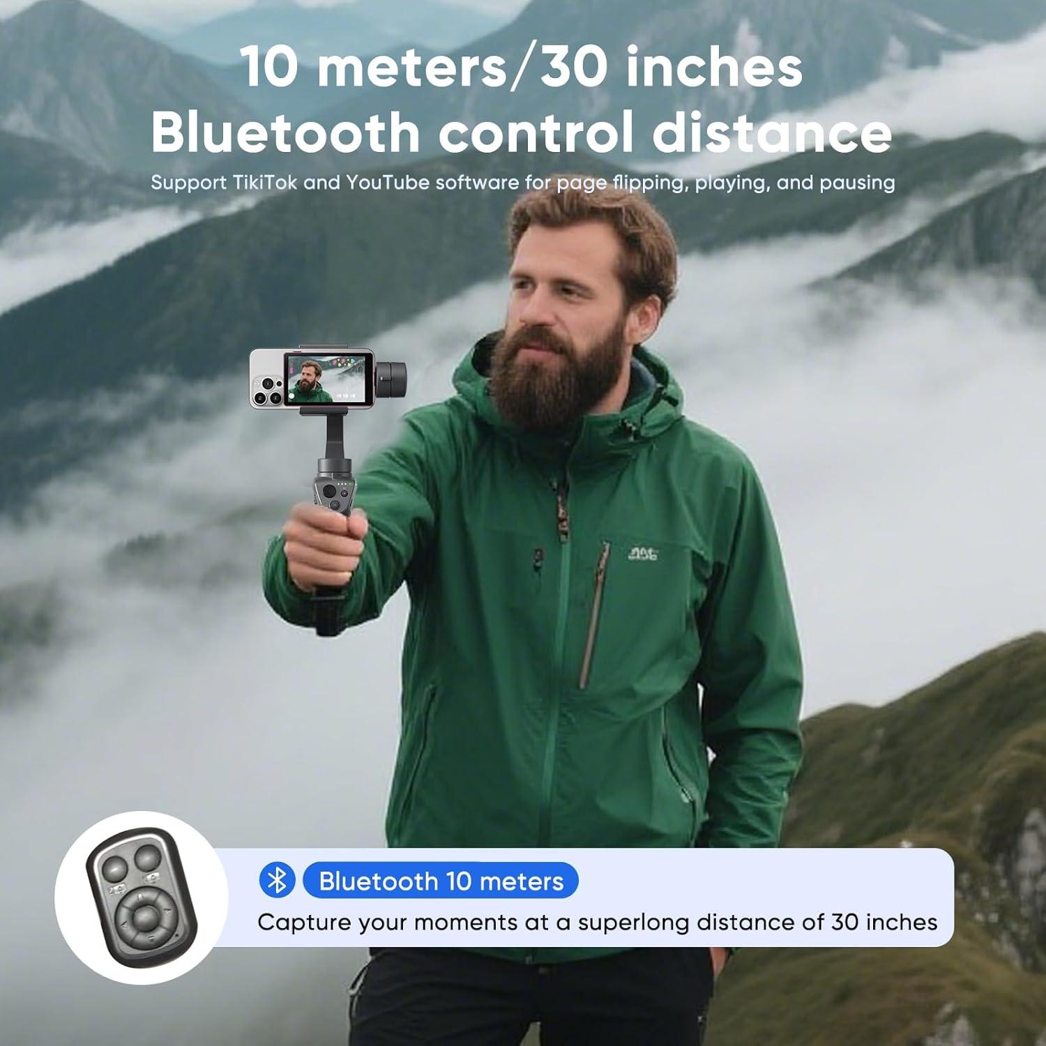 Pantalla Monitor Selfie COKAIYI Rosa 4K 30fps Inalámbrica