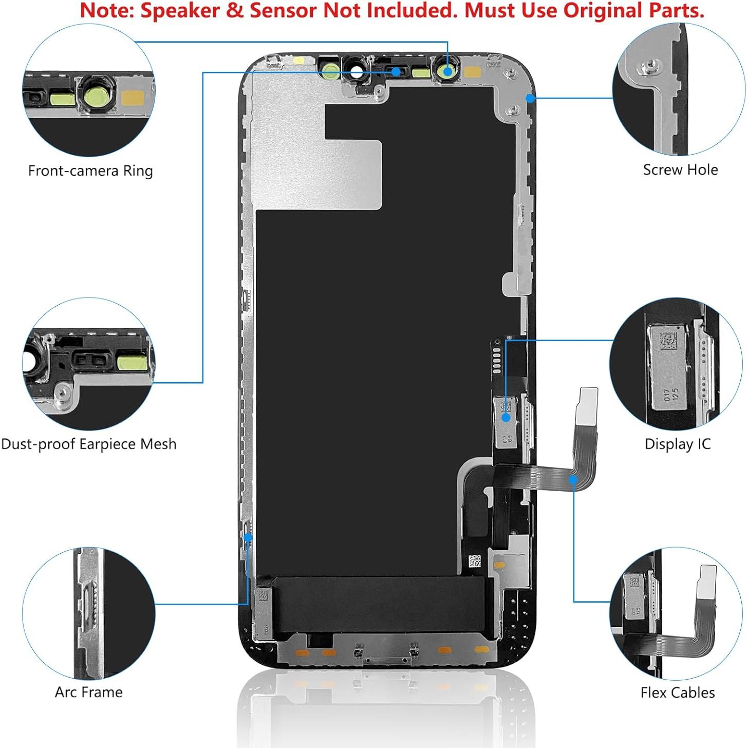Reemplazo Pantalla LCD Táctil 3D Bsz4uov para iPhone 12/12 Pro