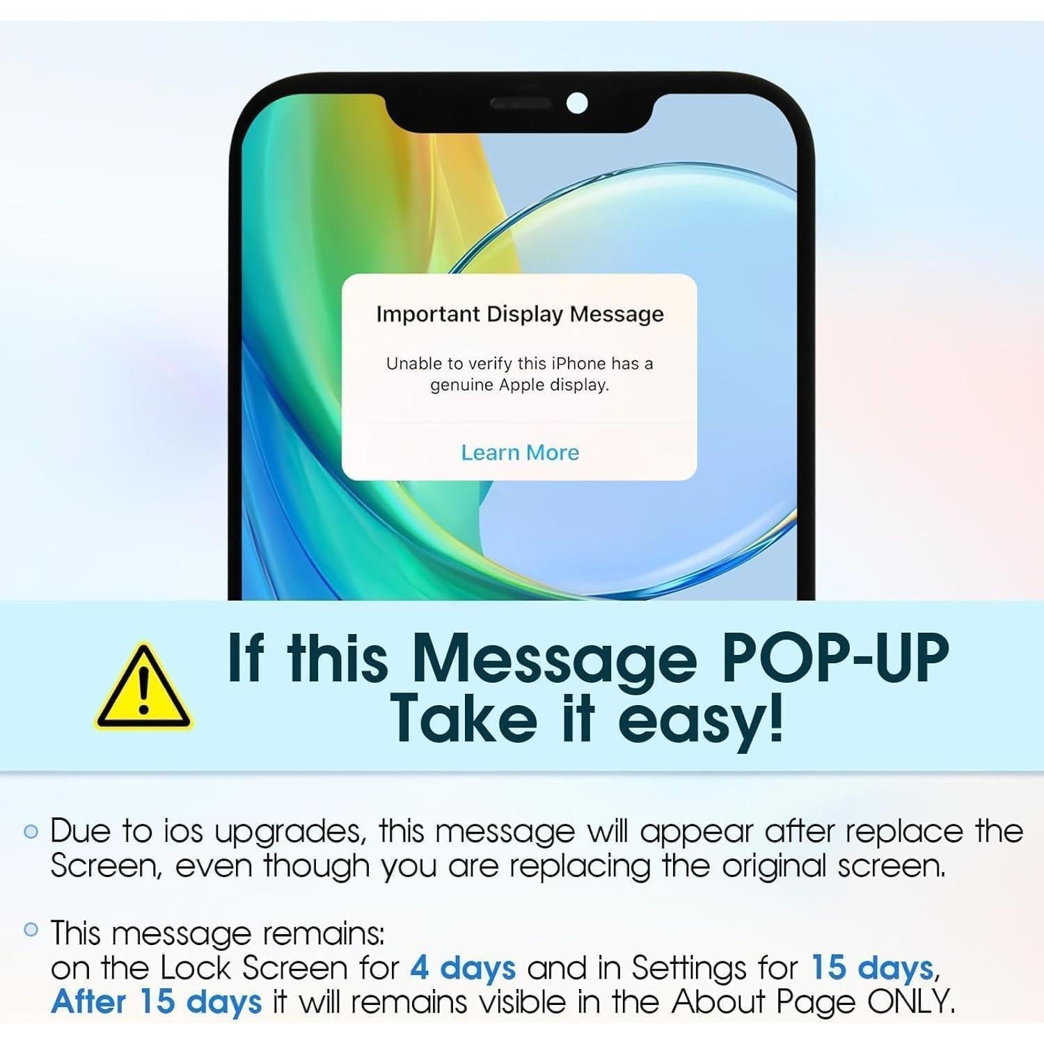 Reemplazo Pantalla Táctil LCD iPhone 15 SRJTEK 6.1" Negro