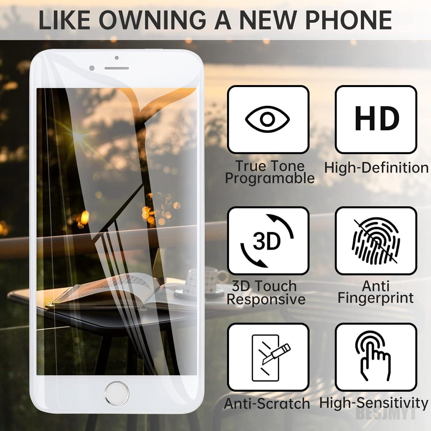 Reemplazo Pantalla LCD iPhone 6S Plus BESJMYT 5.5" Blanco