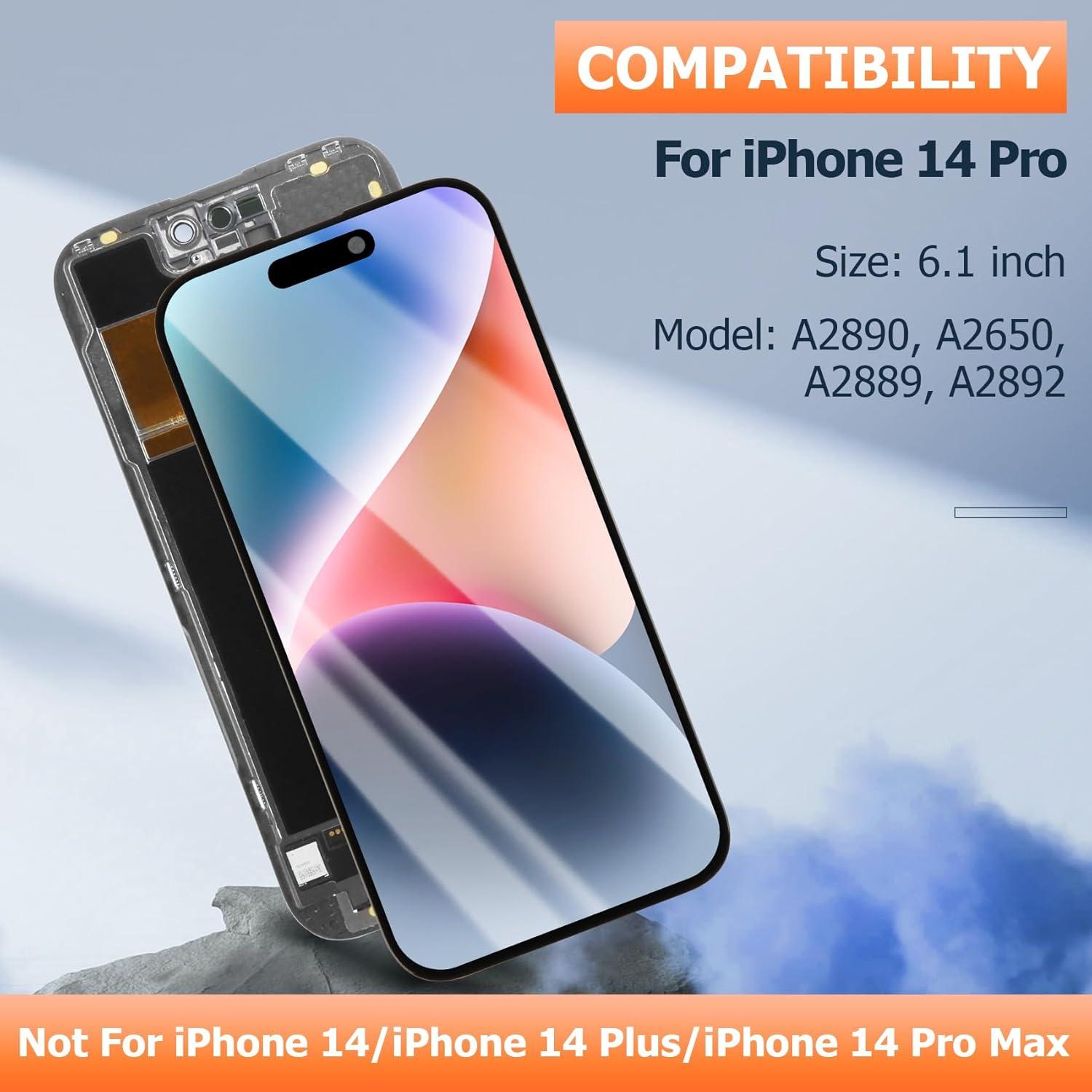 Reemplazo Pantalla Táctil LCD INCELL iPhone 14 Pro A2890