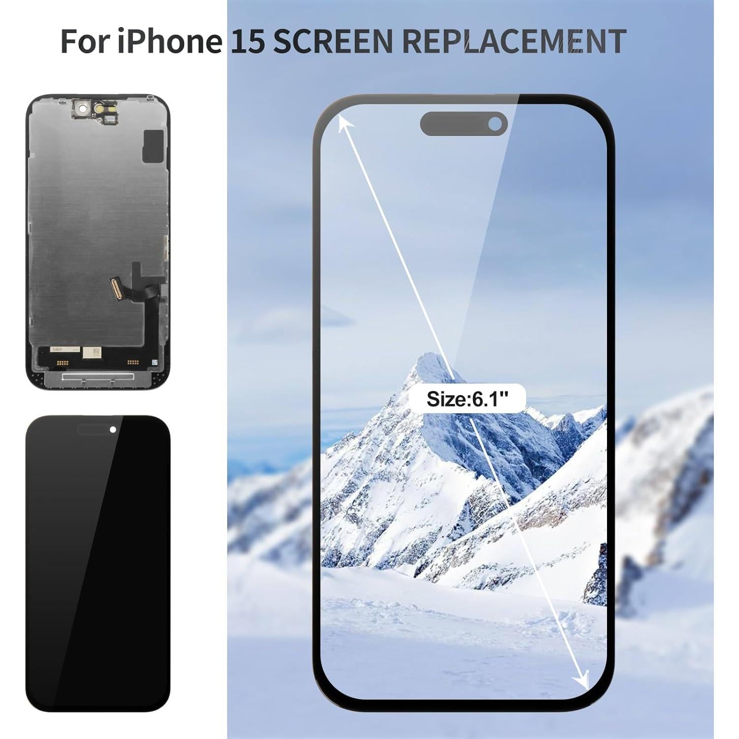 Reemplazo Pantalla TFT iPhone 15 Negro A3090 A2846 A3089 A3092