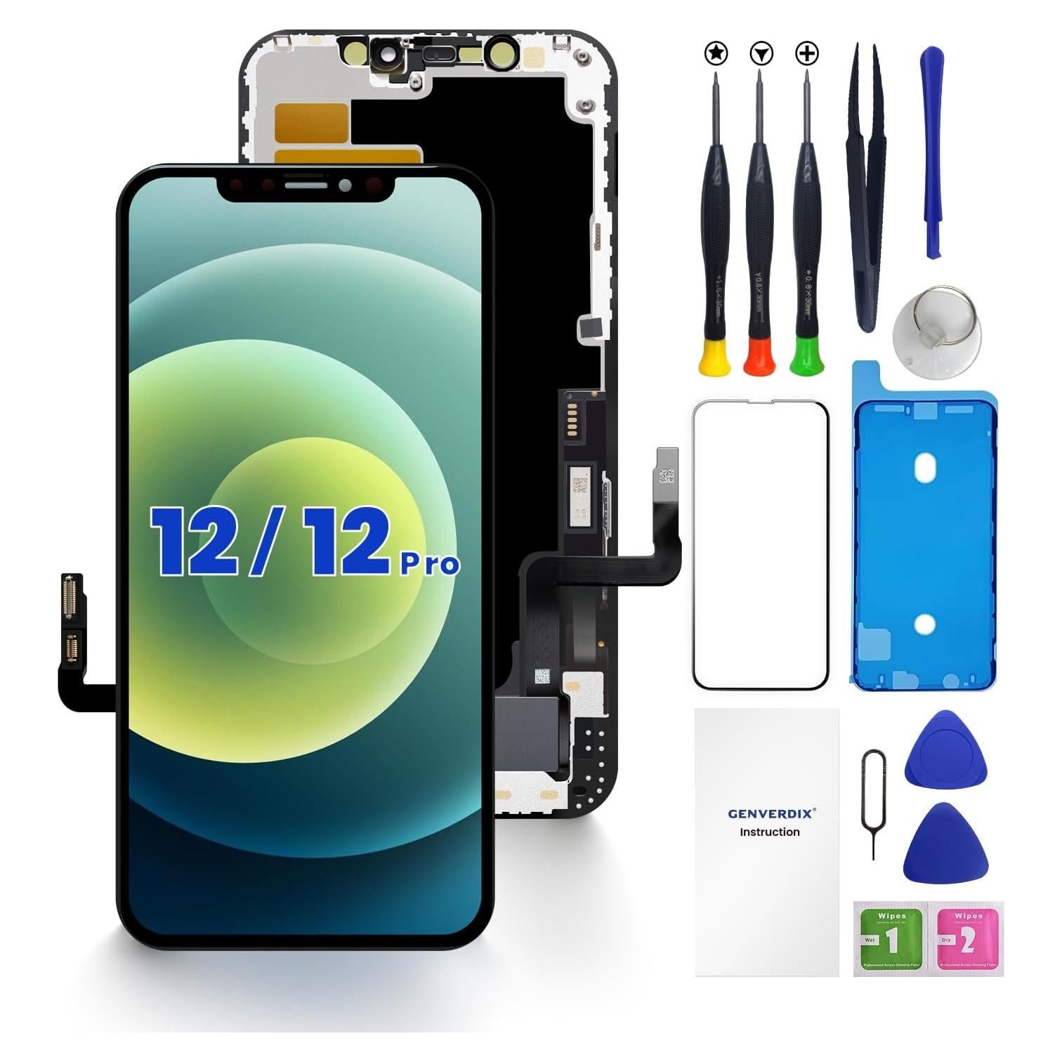 Reemplazo Pantalla LCD Genverdix para iPhone 12/12 Pro 6.1"