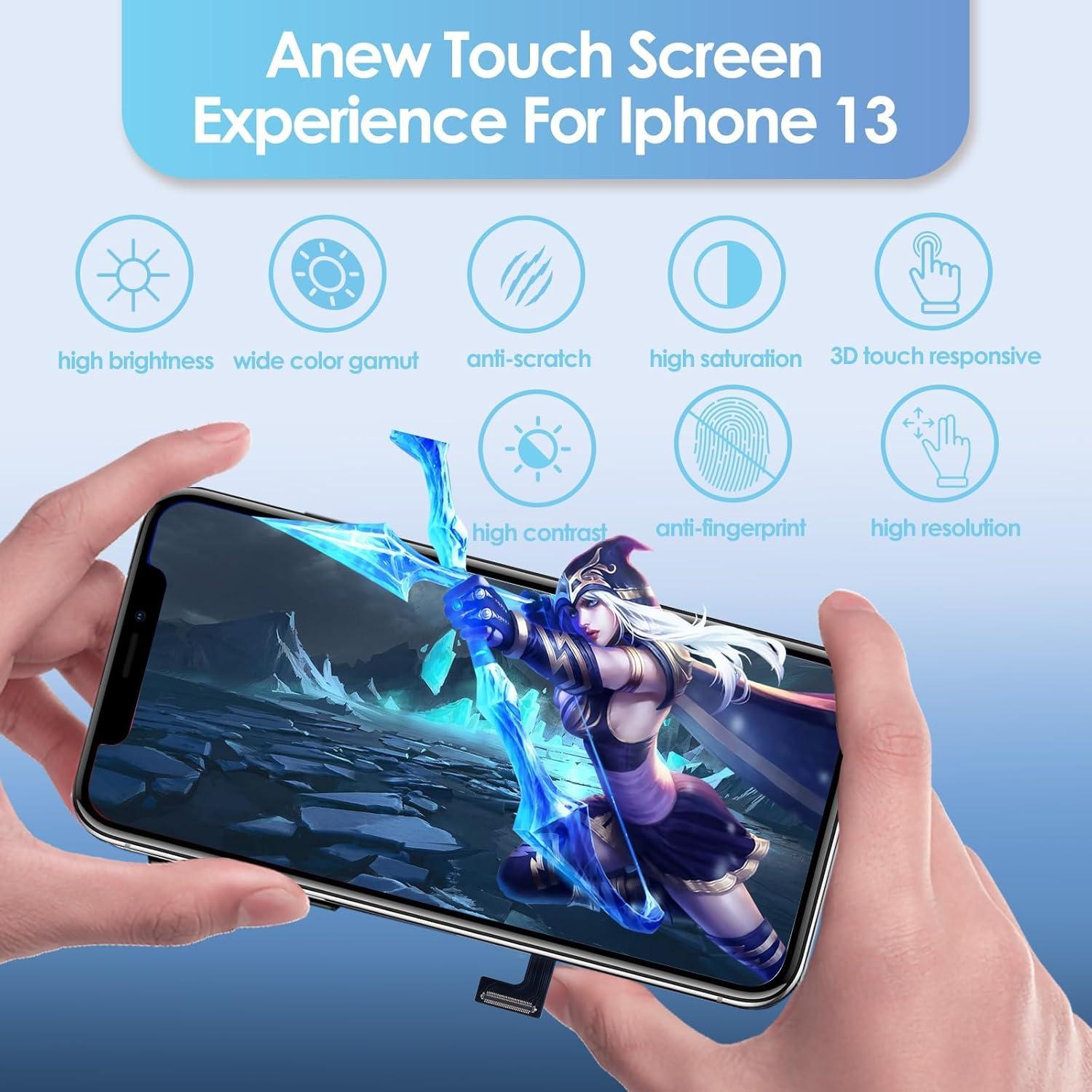 LCD Reemplazo Pantalla Táctil iPhone 13 6.1" YND Kit Herramientas