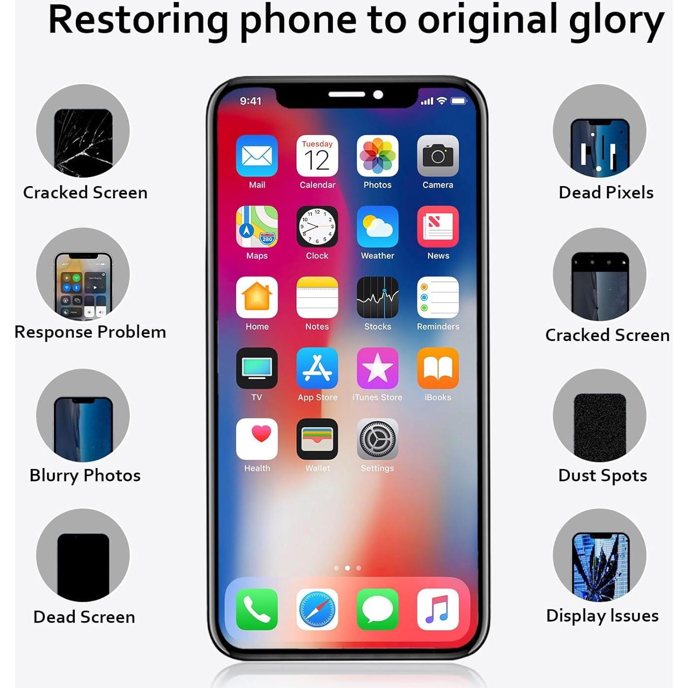 Reemplazo de Pantalla para iPhone X EFAITHLIFE 5.8" LCD