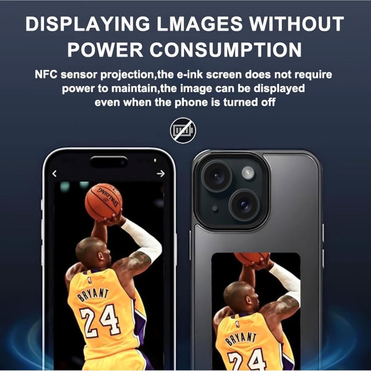 Funda 5 en 1 GLIMALL para iPhone 15 Plus con Pantalla de Tinta