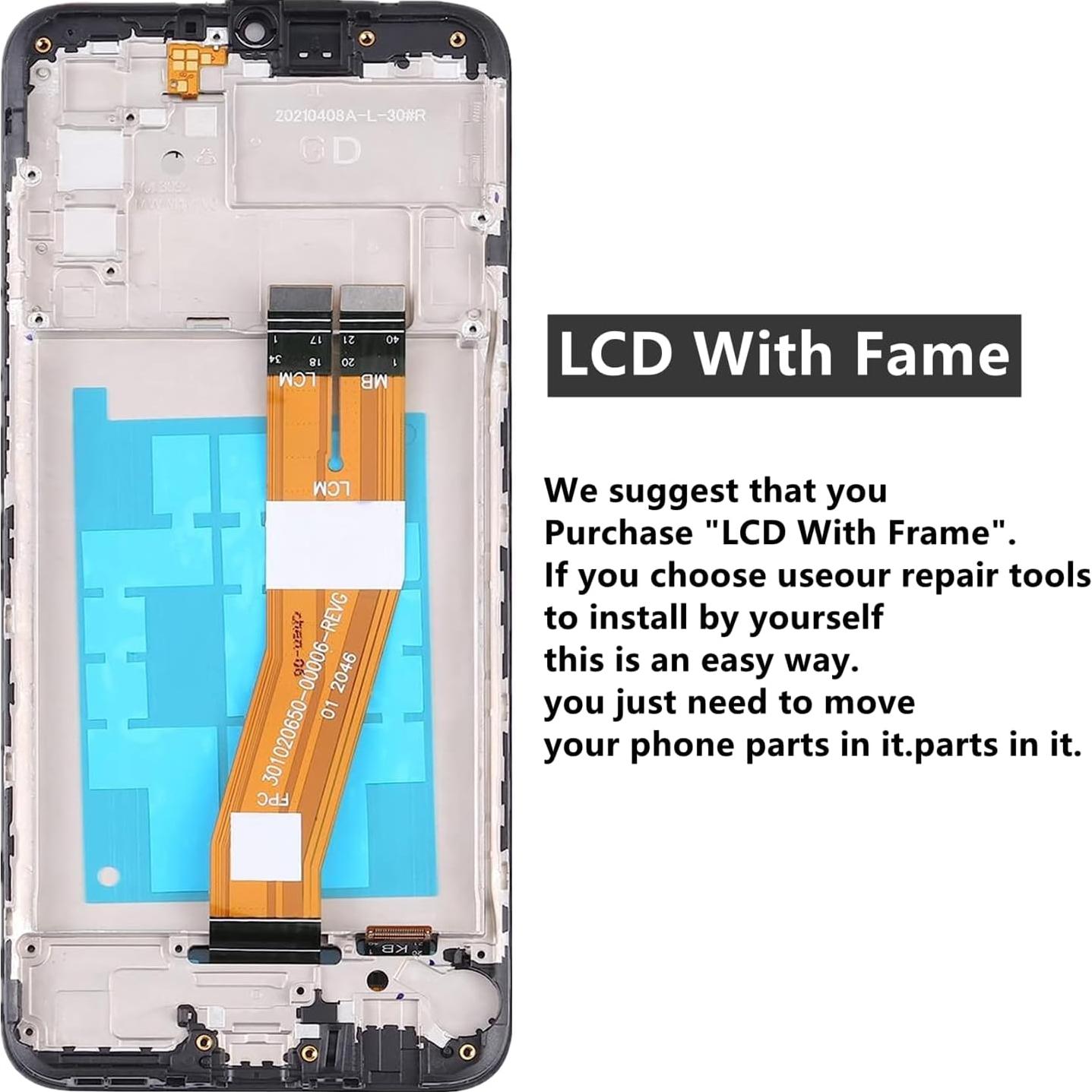 Kit Reemplazo Pantalla Samsung Galaxy A02S con Marco y Herramientas