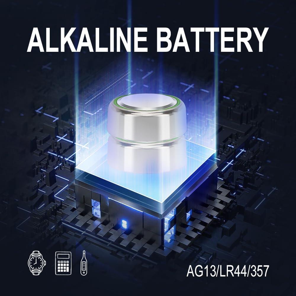 Paquete de 50 Baterías Alcalinas LR44 1.5V Premium Kunying
