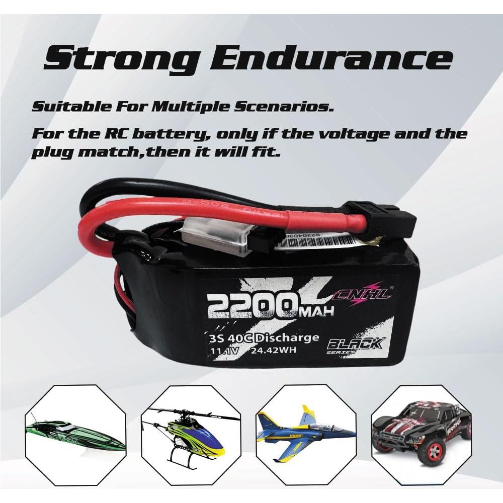 Batería Lipo CNHL 2200mAh 3S 40C 11.1V con Conector XT60