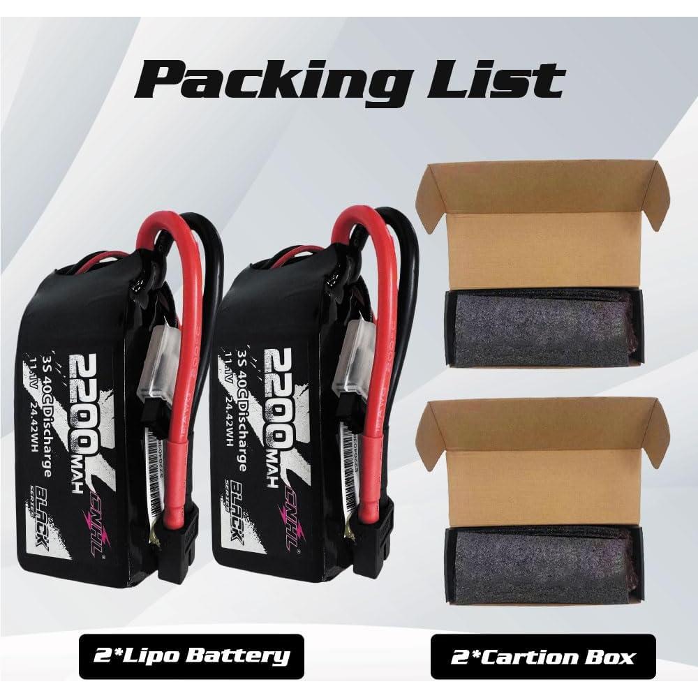 Batería Lipo CNHL 2200mAh 3S 40C 11.1V con Conector XT60