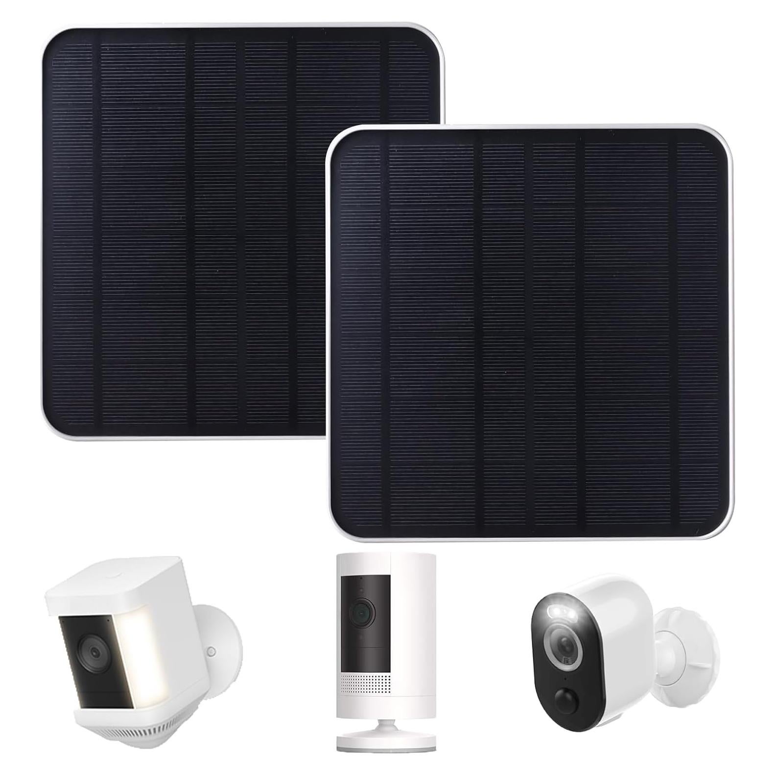 Cargador Solar CYZYYLS 5W para Ring Stick Up Cam - Paquete de 2