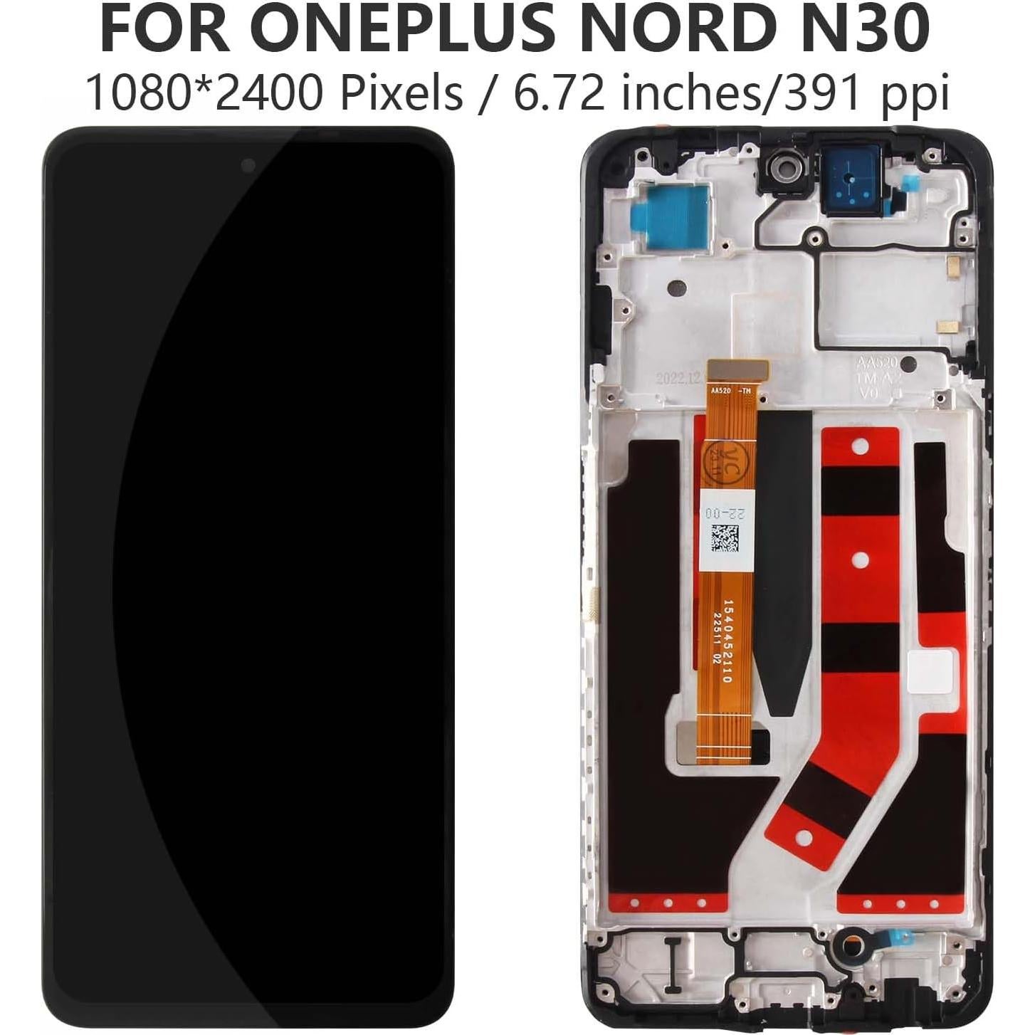 Reemplazo Pantalla LCD OnePlus Nord N30 5G A-MIND Negro