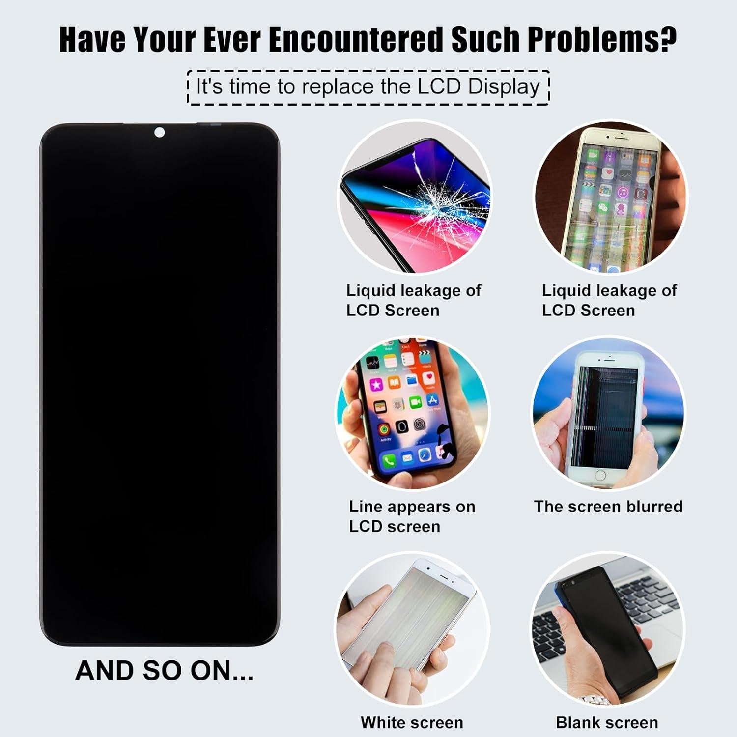 Display LCD Reemplazo Oppo A16/A16S/A54S/Narzo 50A 15.7 cm