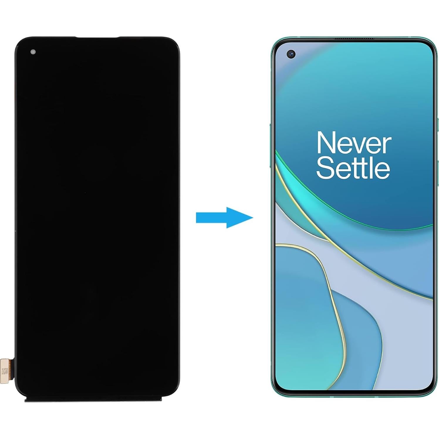 Reemplazo Pantalla LCD AMOLED Oneplus 8T Negro con Herramientas