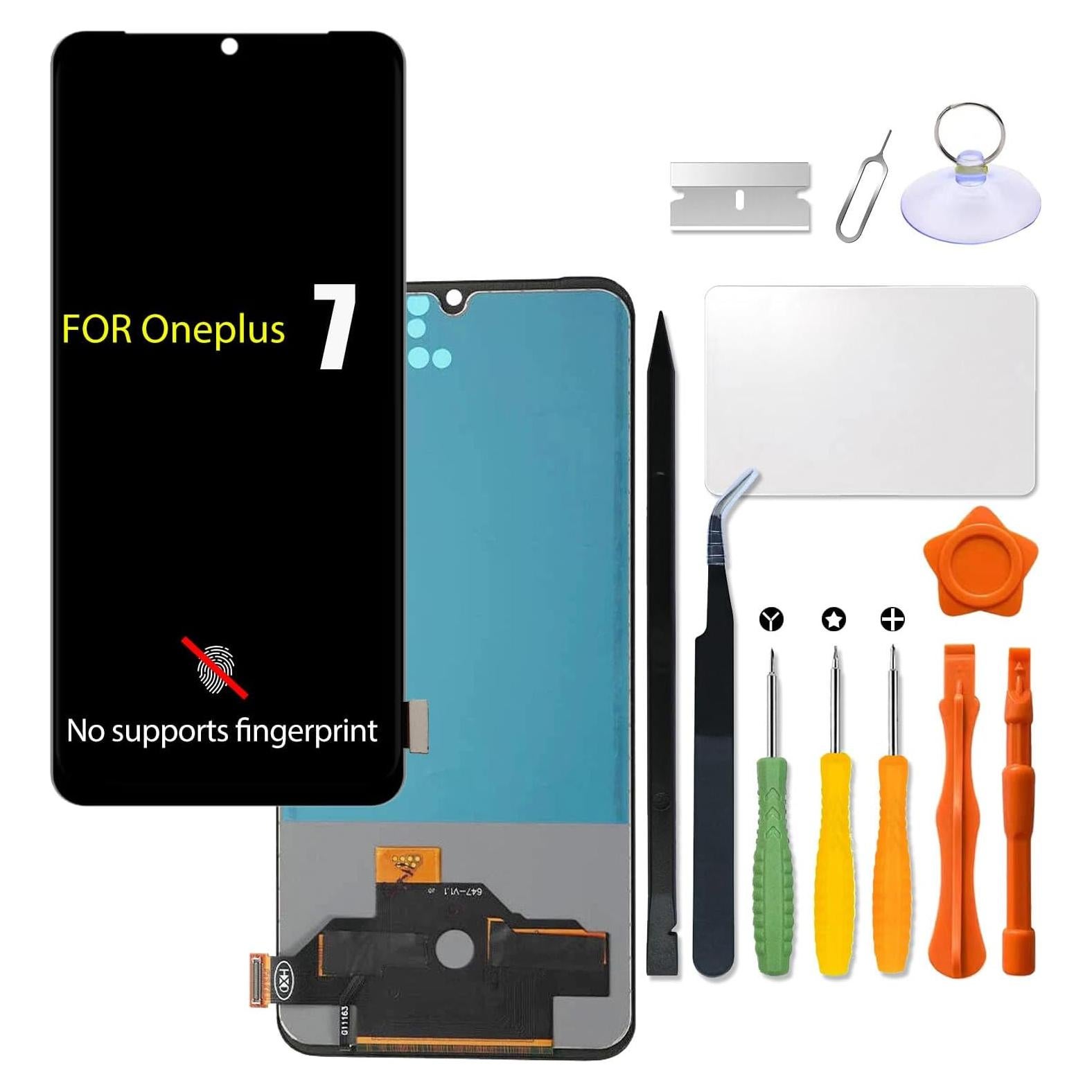 Pantalla LCD Reemplazo OnePlus 7 HWszyss con Kit de Reparación