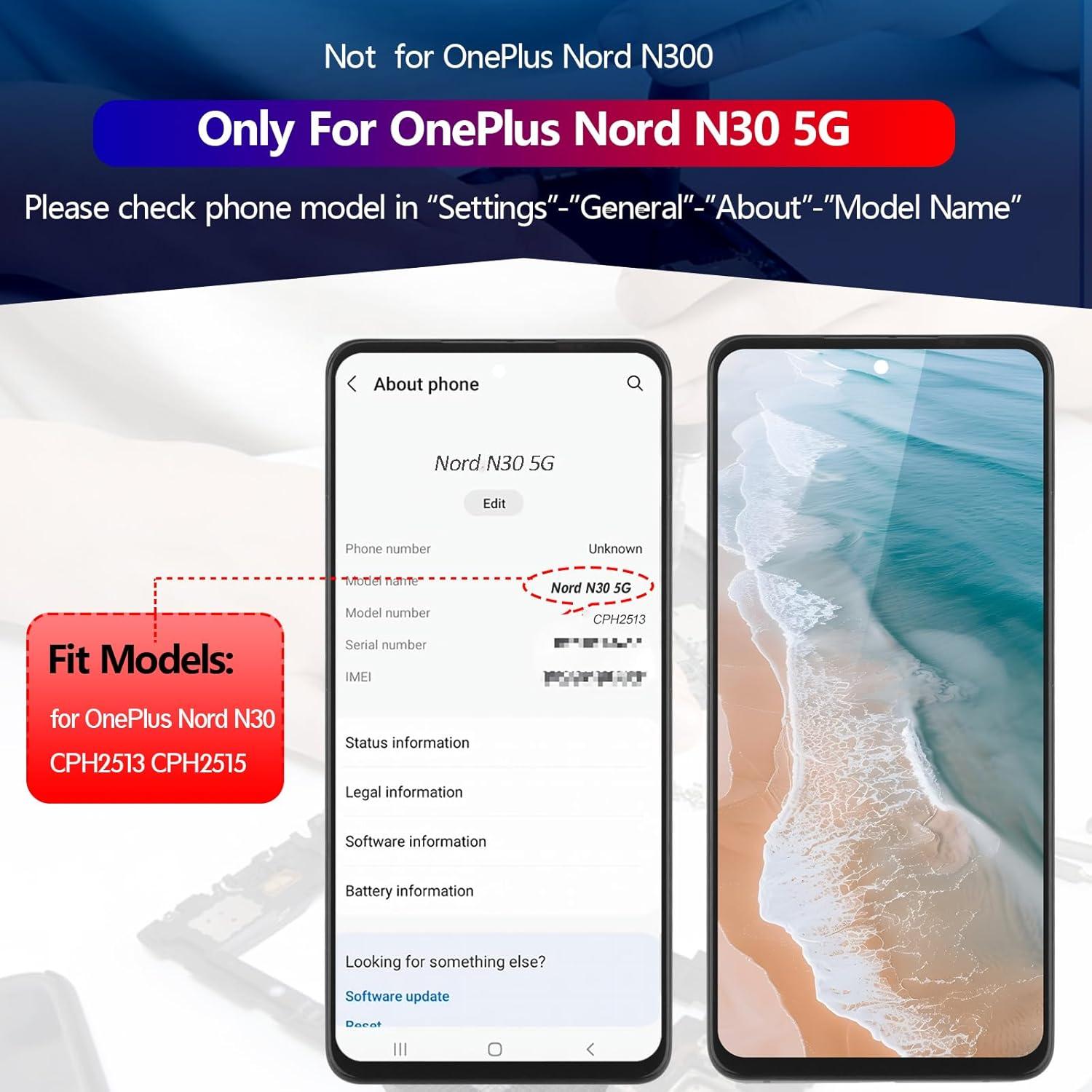 Reemplazo Pantalla LCD OnePlus Nord N30 5G CPH2513 CPH2515