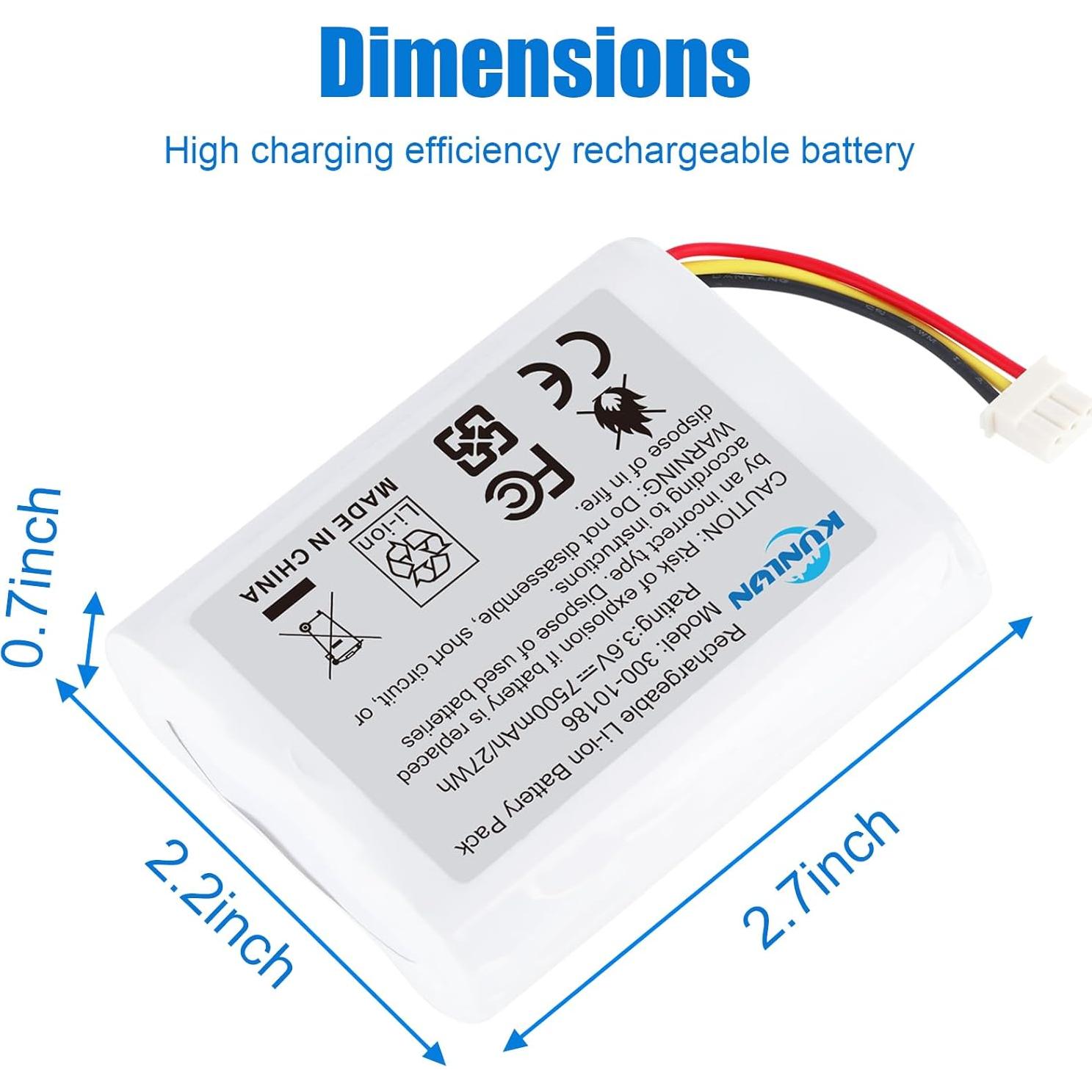 Batería KUNLUN 300-10186 3.6V 7500mAh para Panel ADT