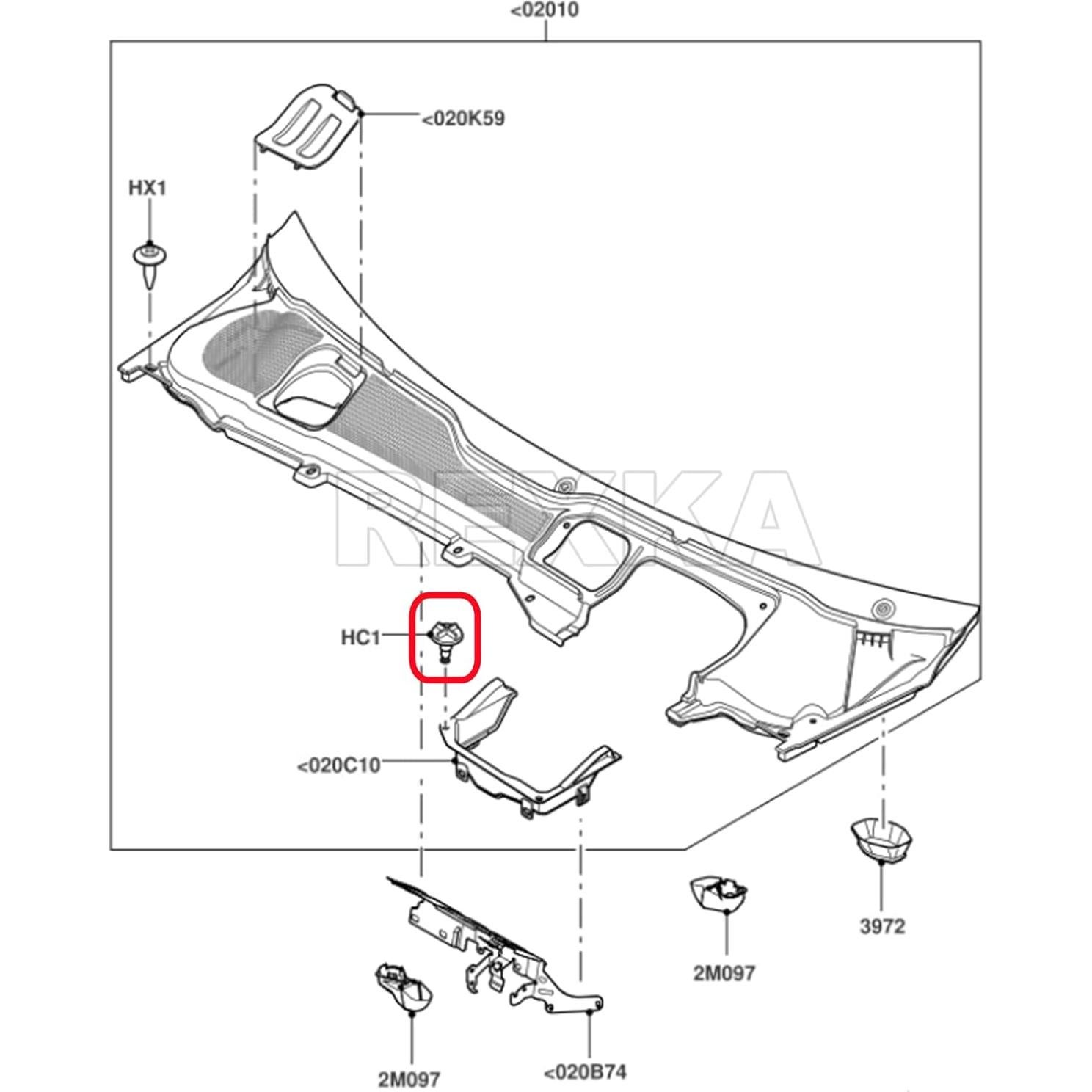 25 Clips de Retención de Panel Lateral Rexka para Land Rover