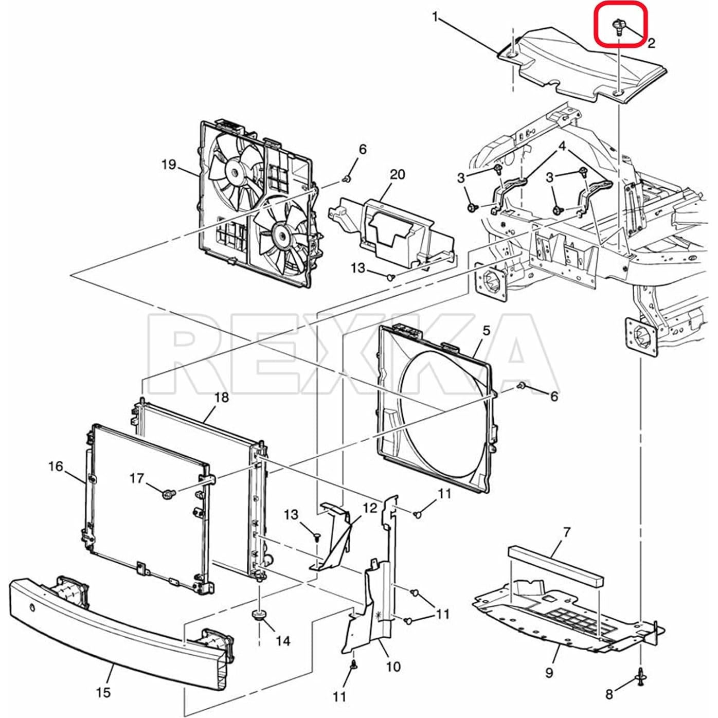 25 Clips de Retención de Panel Lateral Rexka para Land Rover
