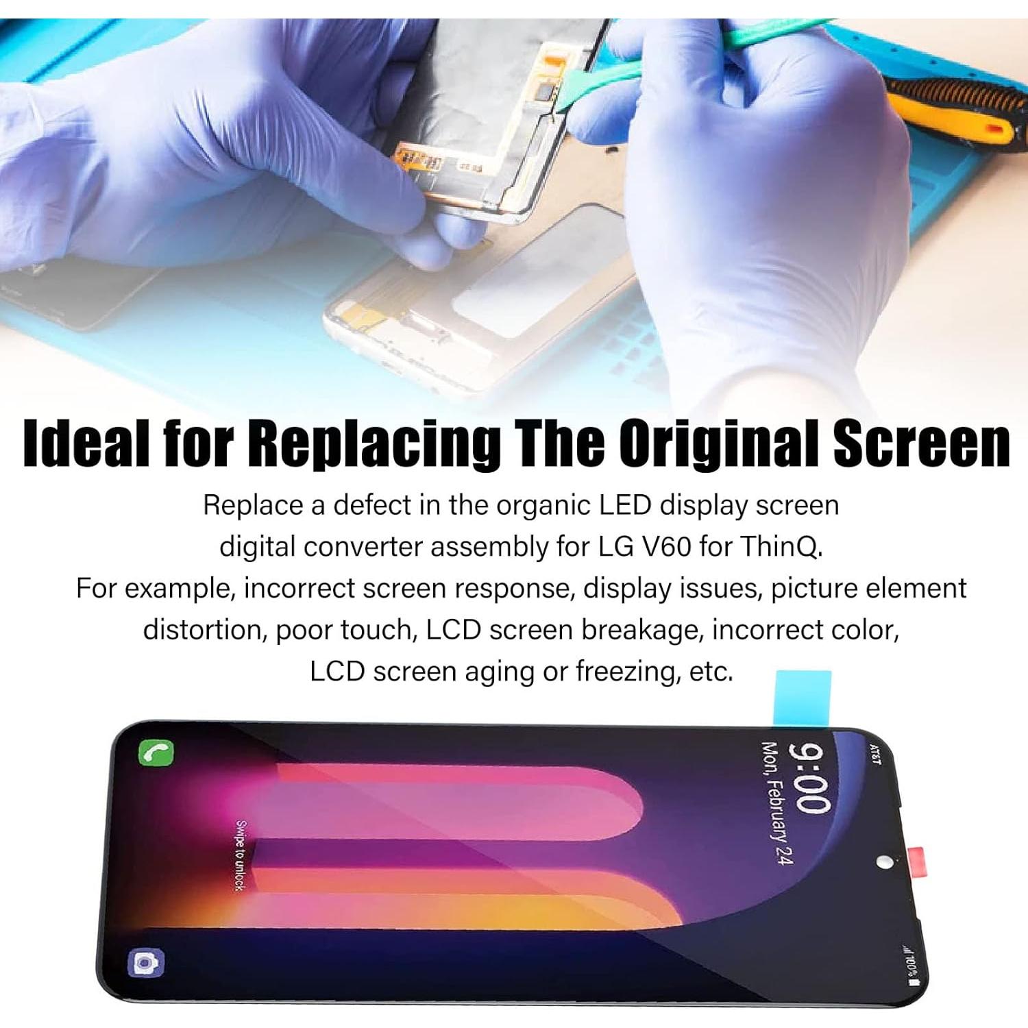 Pantalla LCD 6.8" para V60 ThinQ 5G Yoidesu - Reemplazo