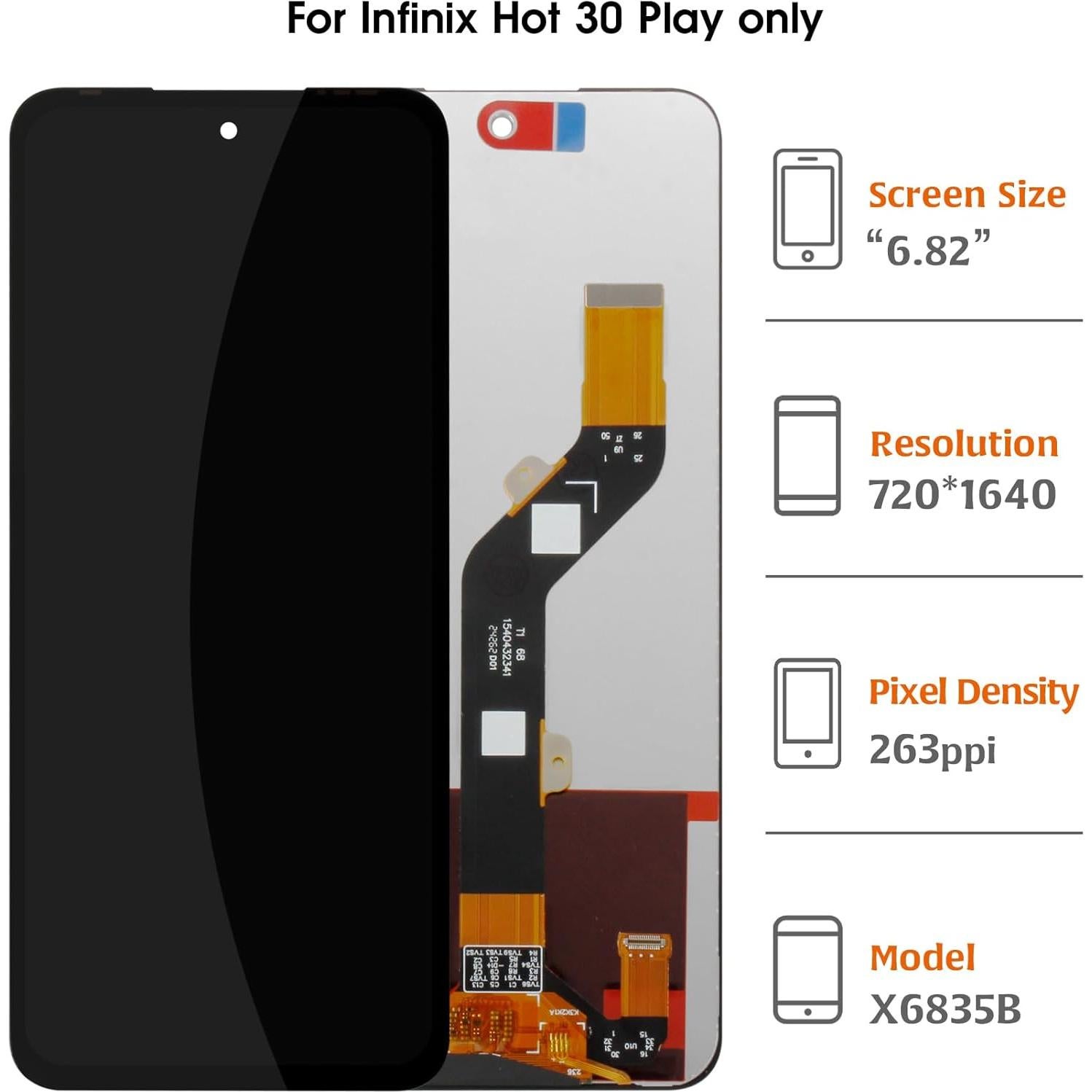 Reemplazo Pantalla LCD A-MIND para Infinix Hot 30 Play NFC 6.82"