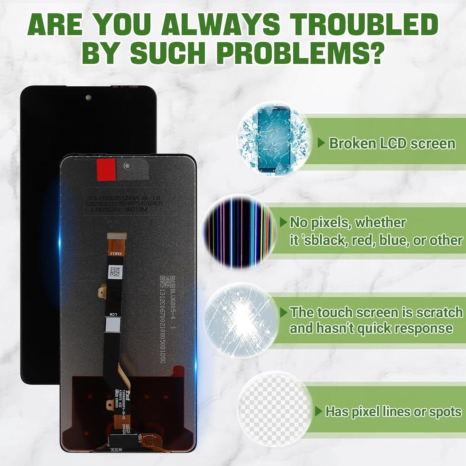 Reemplazo Pantalla LCD Tecno Spark 20 Pro KJ6 Negro