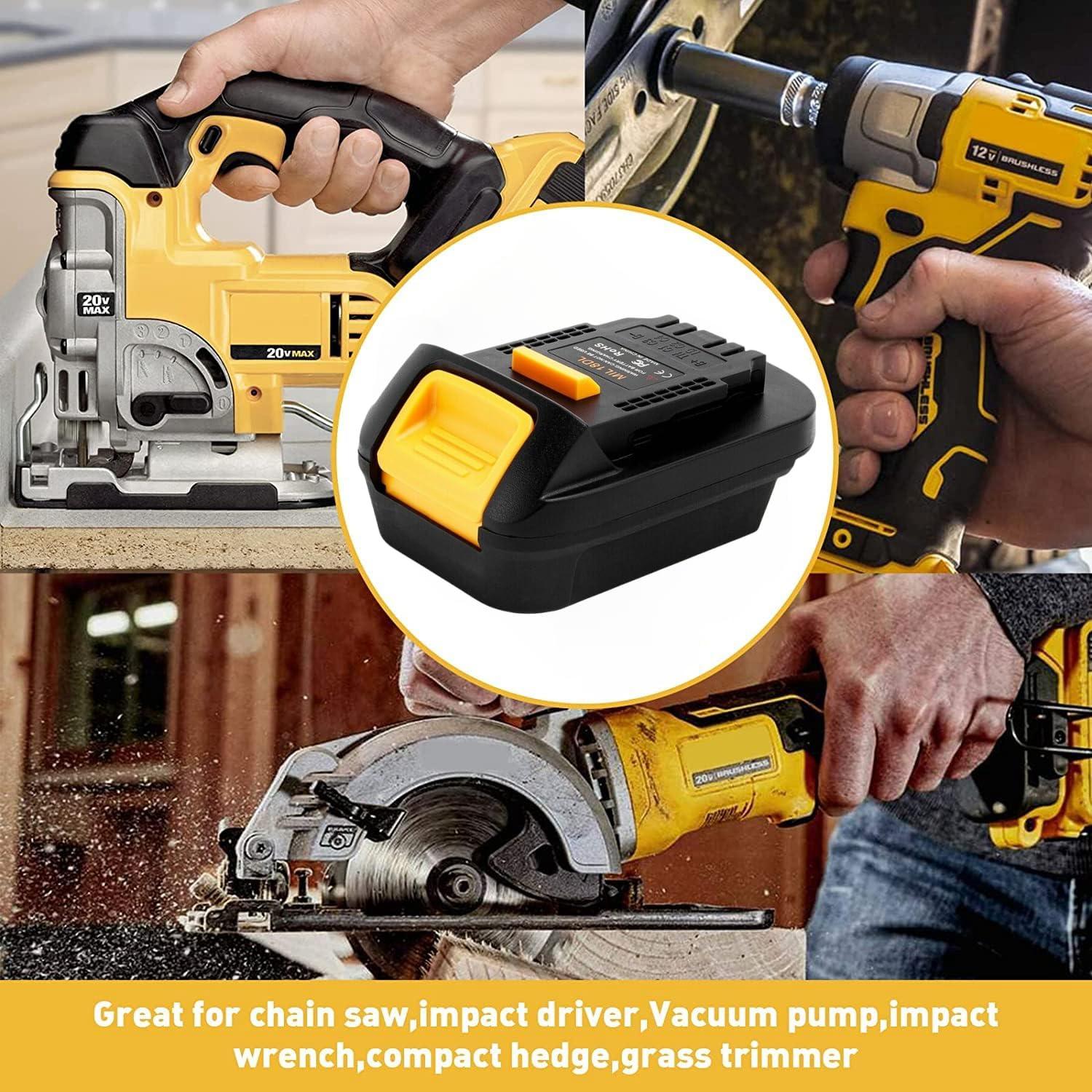 Adaptador de Batería Milwaukee M18 a Dewalt 20V DCB200