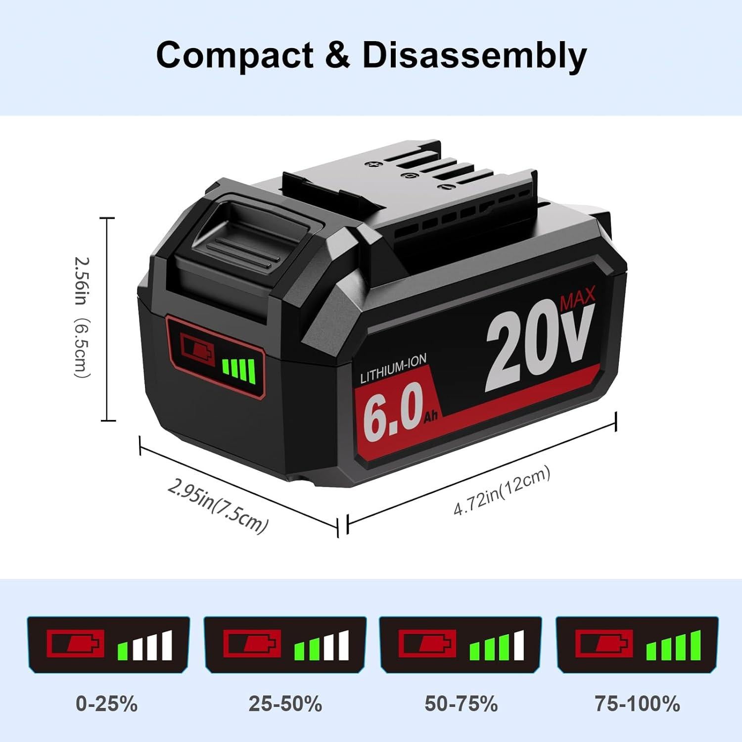 Batería de Litio-ion 6.0Ah Skil 20V Reemplazo Bayhon