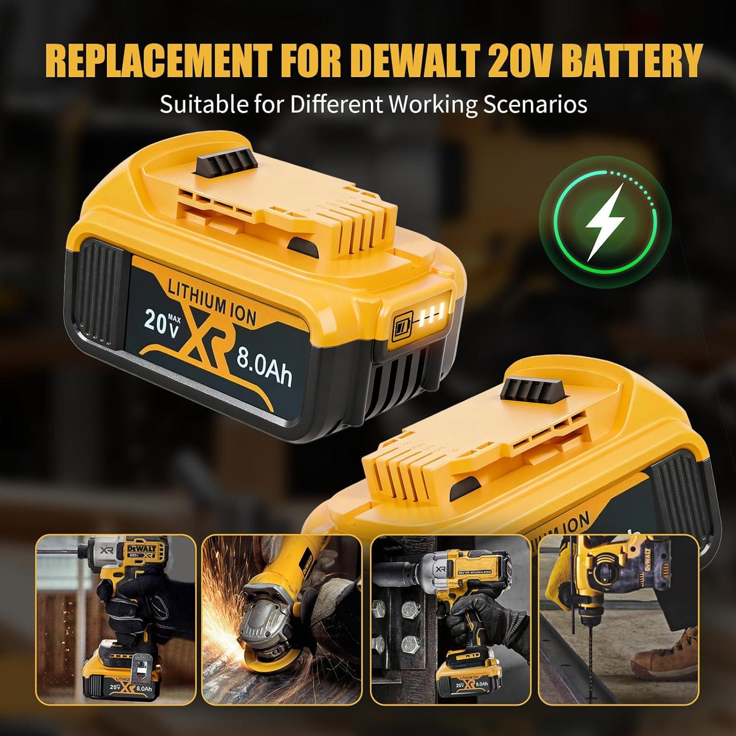 Batería de Litio-Ion 8.0Ah Dewalt 20V Max - Paquete de 2