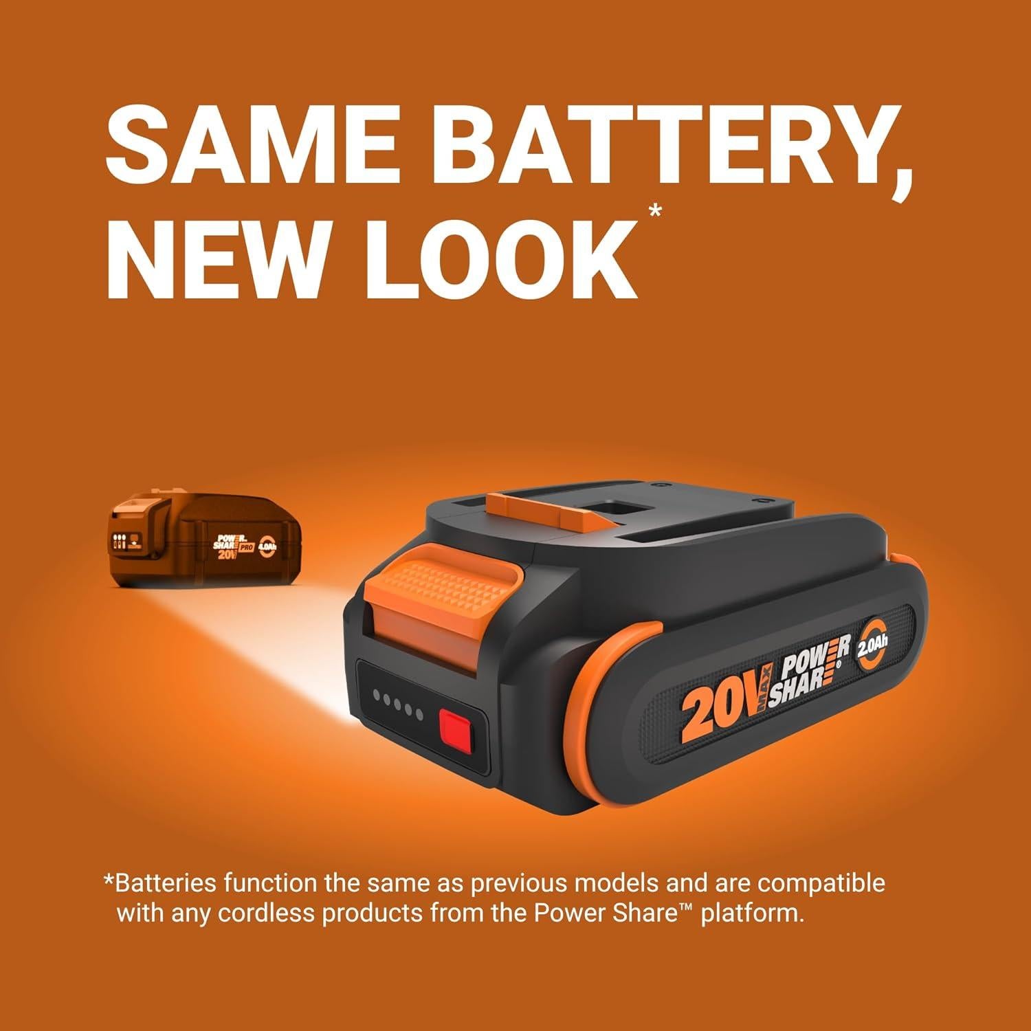 Batería Worx PowerShare 20V 2.0Ah - 2 Pcs Litio-Ion