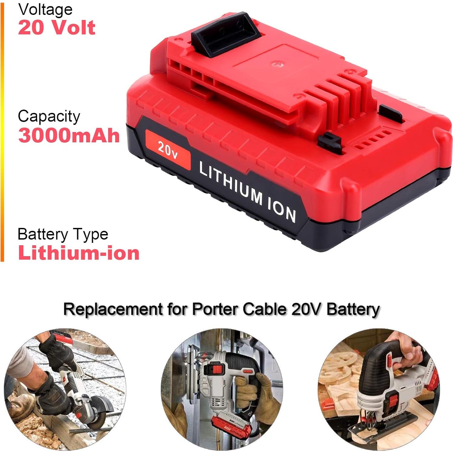 Batería Litio 20V 3.0Ah Elefly PCC680L Compatible Porter Cable