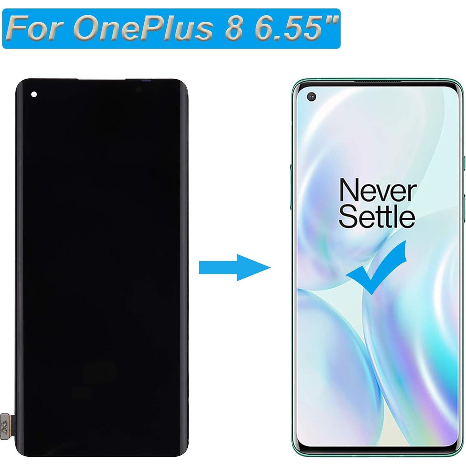 Pantalla LCD OnePlus 8 IN2013 IN2017 6.55" (16.64 cm) con Herramientas