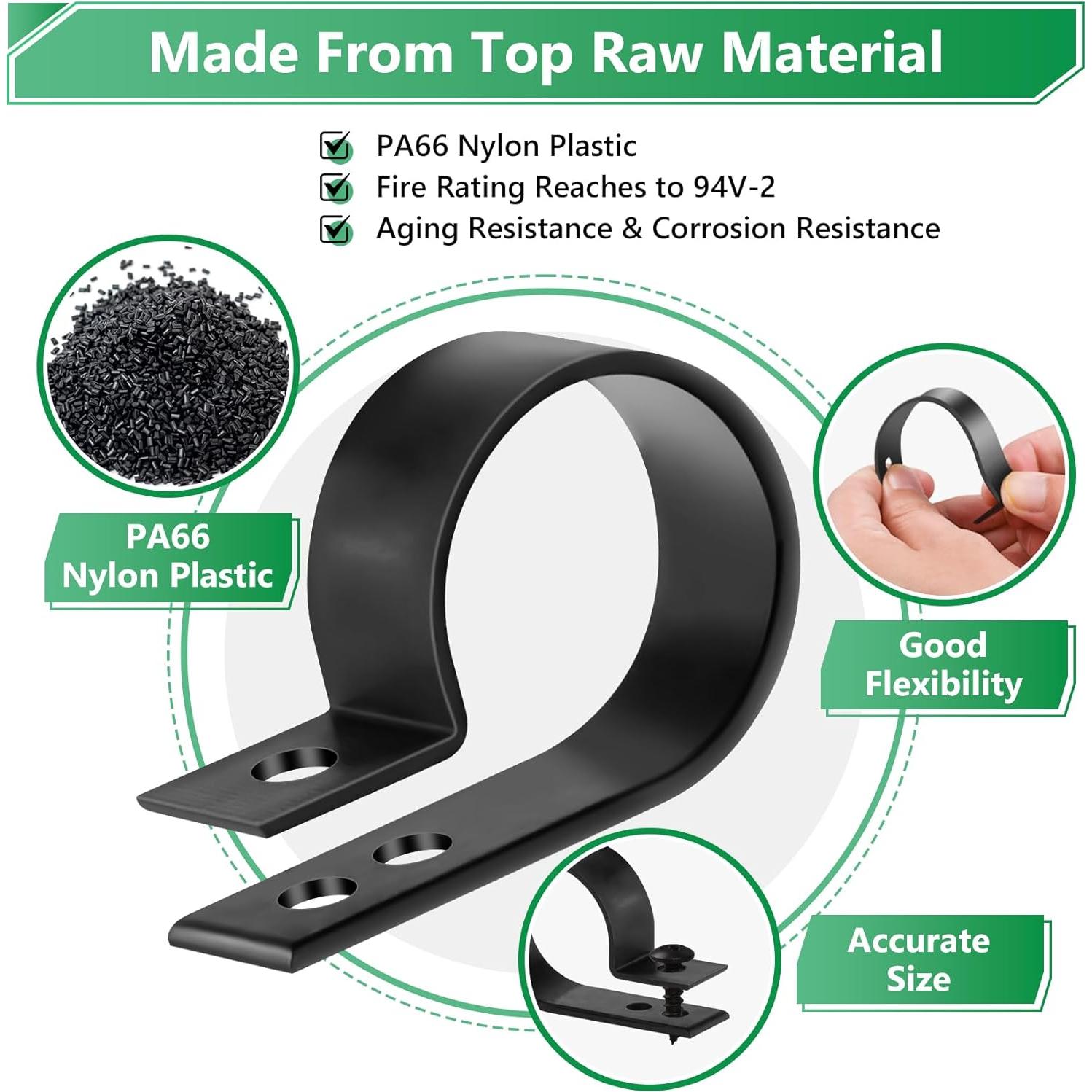 Clips de Cable Nylon LuKaiSen 290 Piezas 6 Tamaños