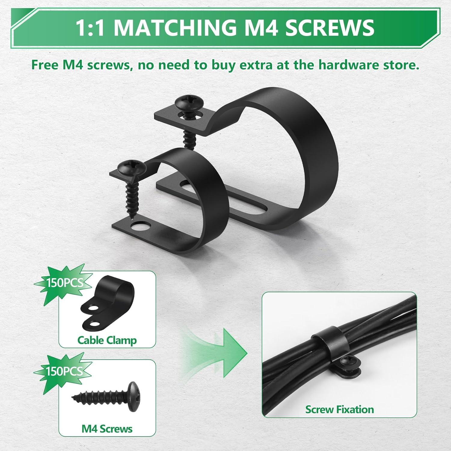 Clips de Cable Nylon LuKaiSen 290 Piezas 6 Tamaños