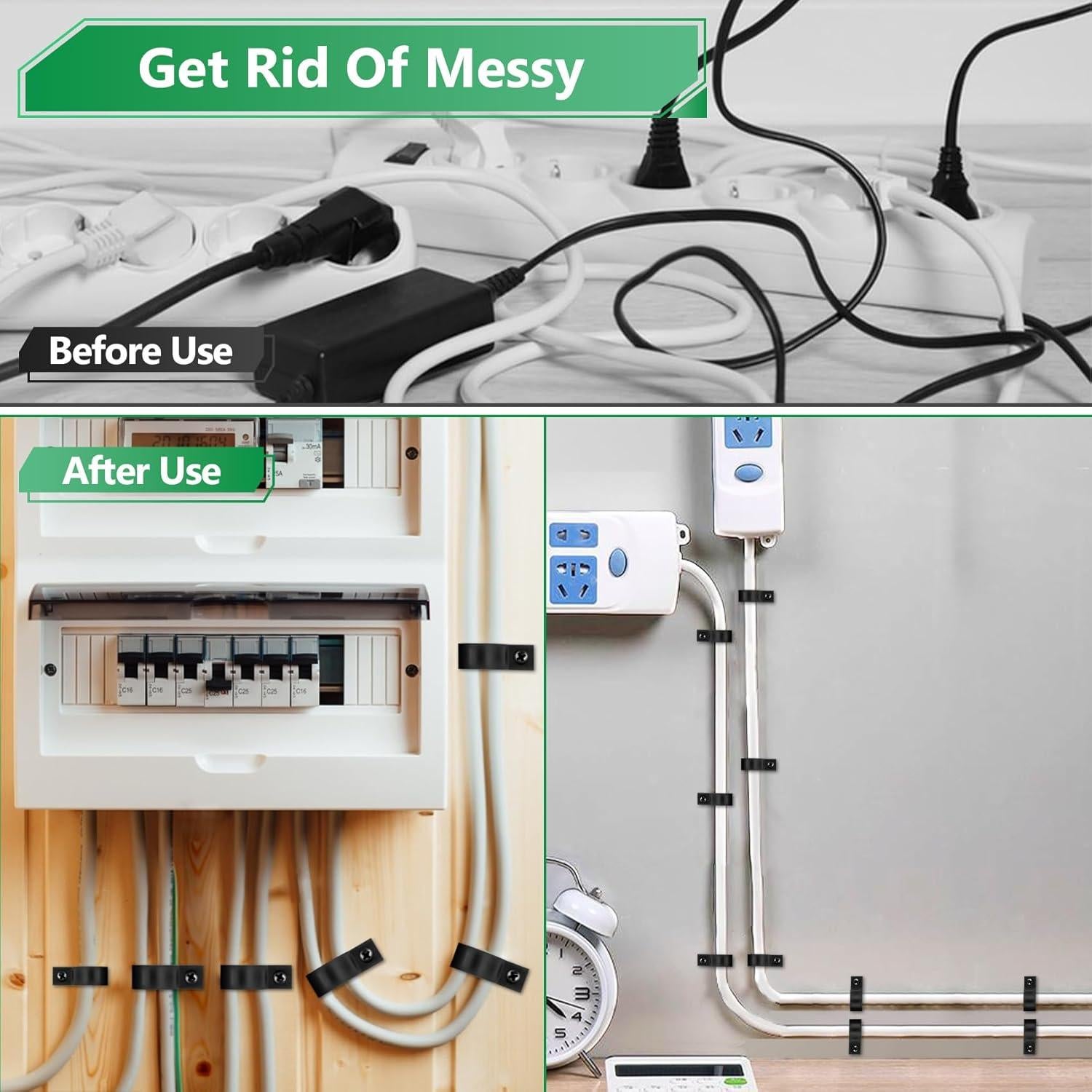 Clips de Cable Nylon LuKaiSen 290 Piezas 6 Tamaños