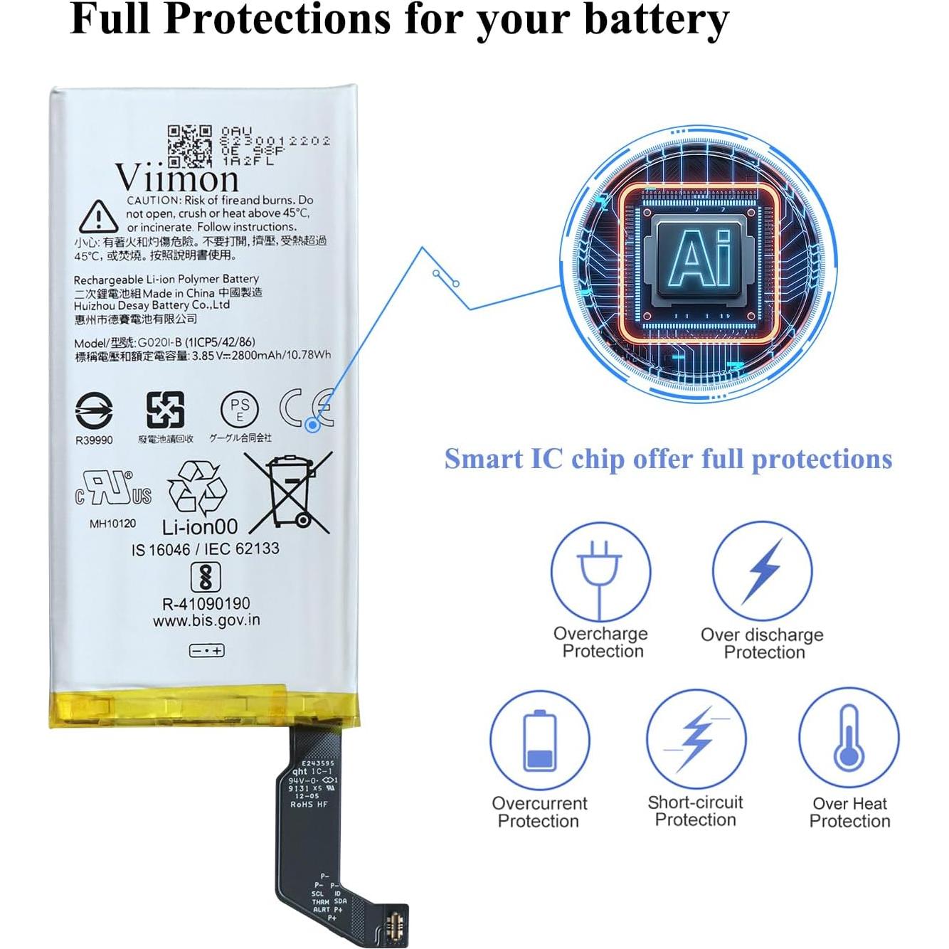 Batería de Reemplazo OEM para Google Pixel 4 con Herramientas