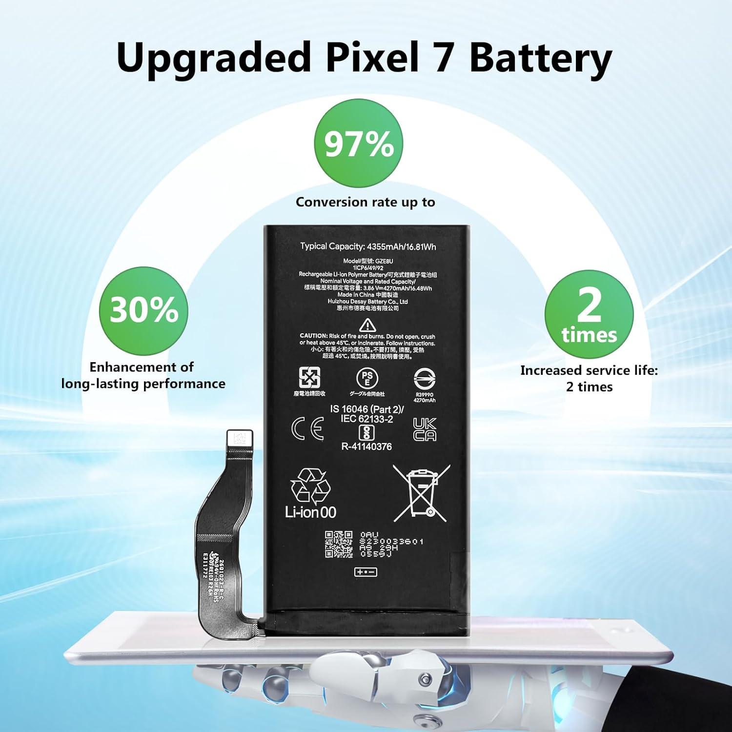 Kit de Reemplazo de Batería para Google Pixel 7 con Herramientas