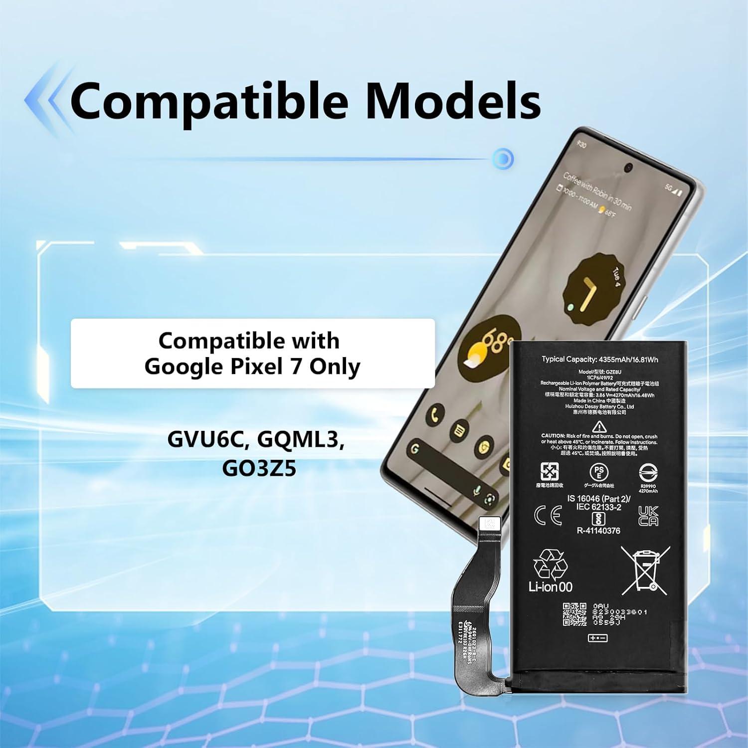 Kit de Reemplazo de Batería para Google Pixel 7 con Herramientas