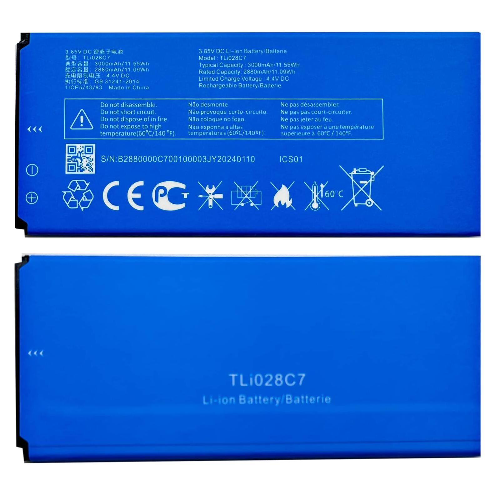 Batería recargable TLI028C7 para Alcatel 1A 1B 2020 3000mAh