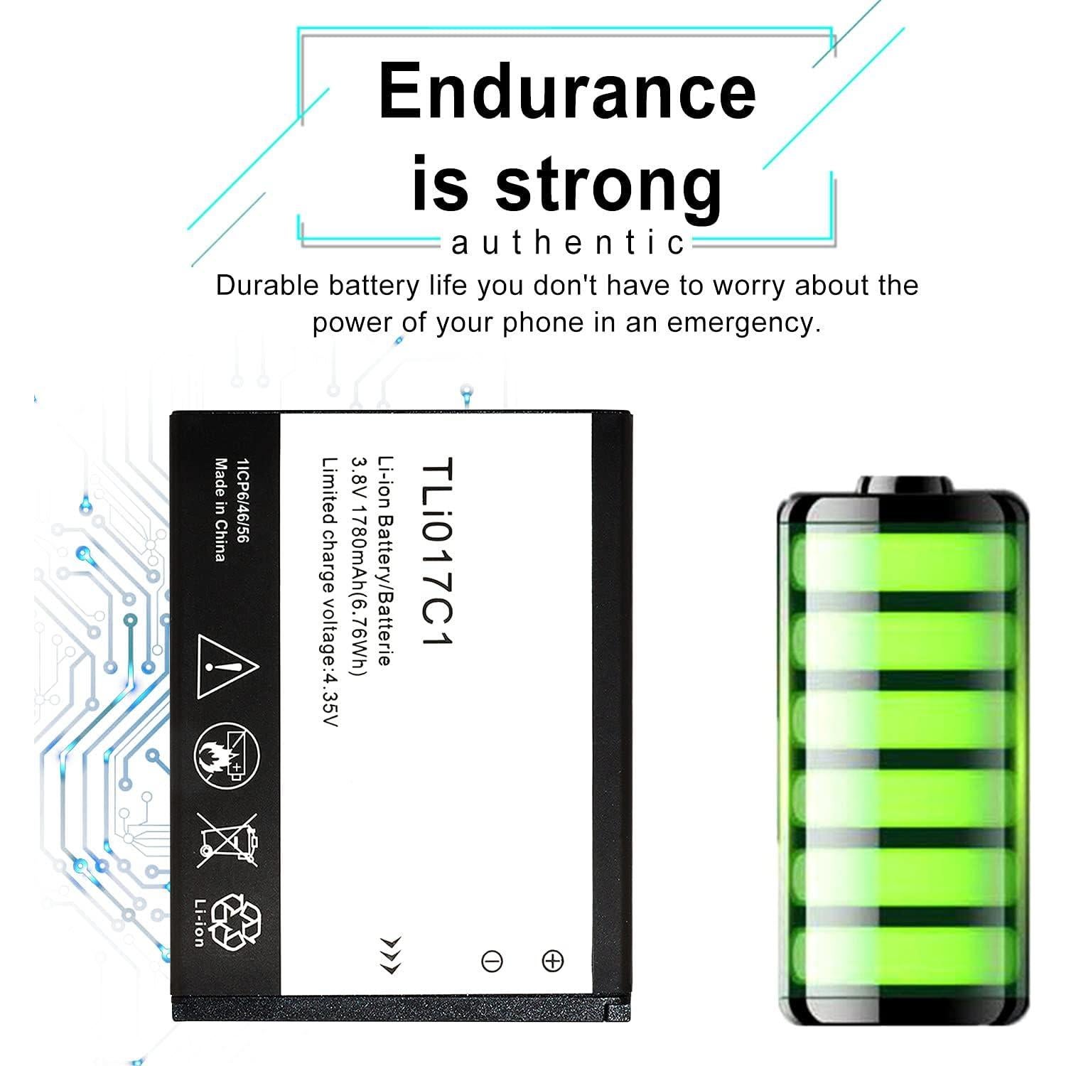 Batería de Reemplazo DDONG TLi017C1 para Alcatel Jitterbug Flip