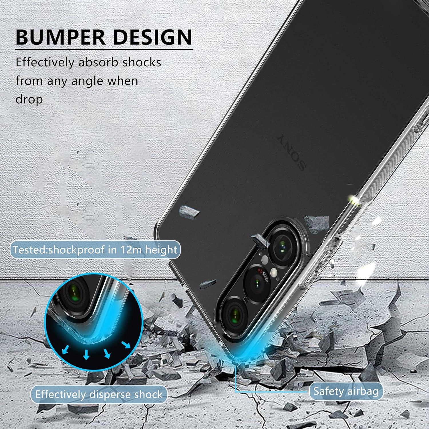 Funda Transparente Anoowkoa para Sony Xperia 1 VII + Protector 9H