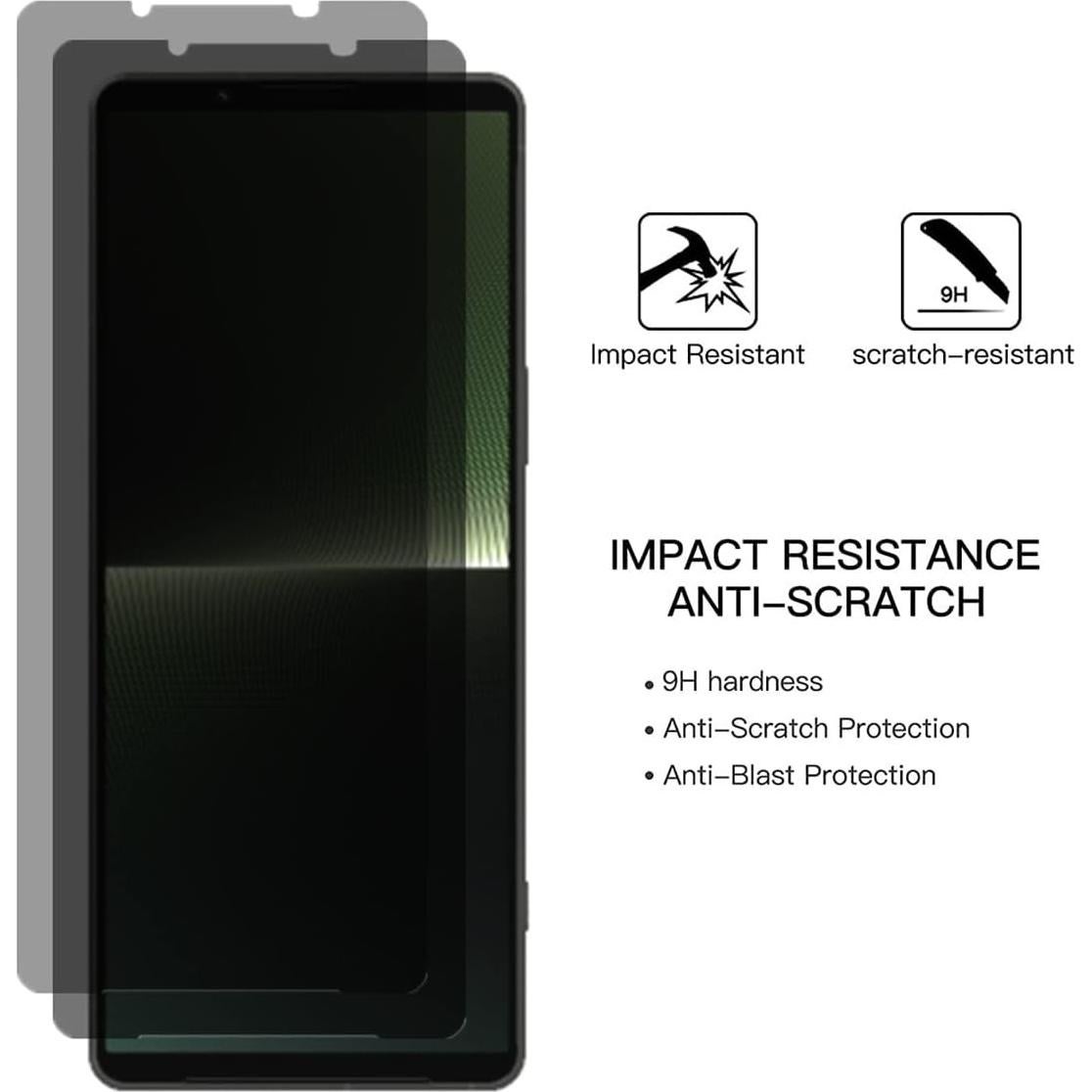 Protector de Pantalla AISELAN para Sony Xperia 1 V 2023 - 2 Pcs Dureza 9H