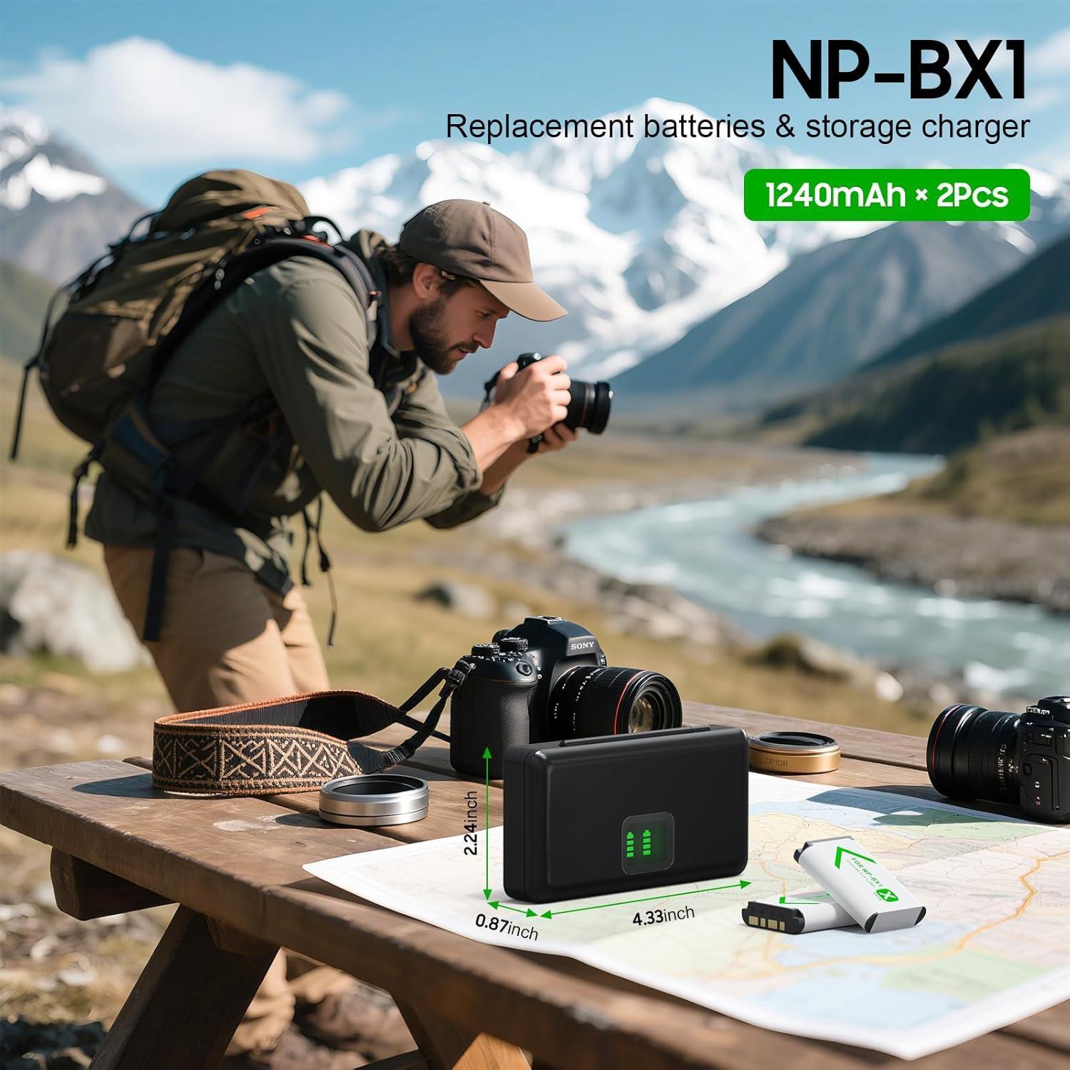 Batería Recargable NP-BX1 y Cargador USB Doble Sony