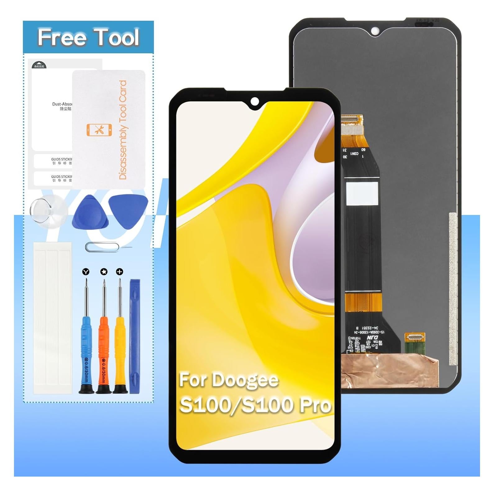 Reemplazo Pantalla LCD Doogee S100/S100 Pro 6.58" con Herramientas