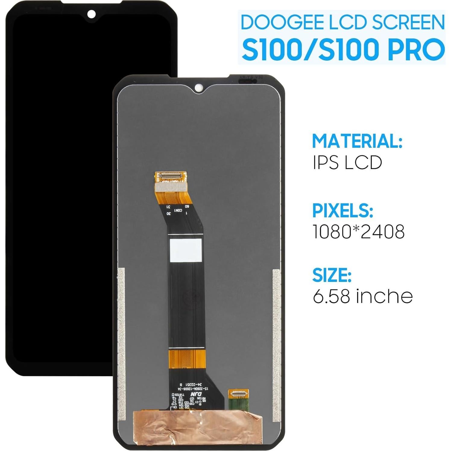 Reemplazo Pantalla LCD Doogee S100/S100 Pro 6.58" con Herramientas