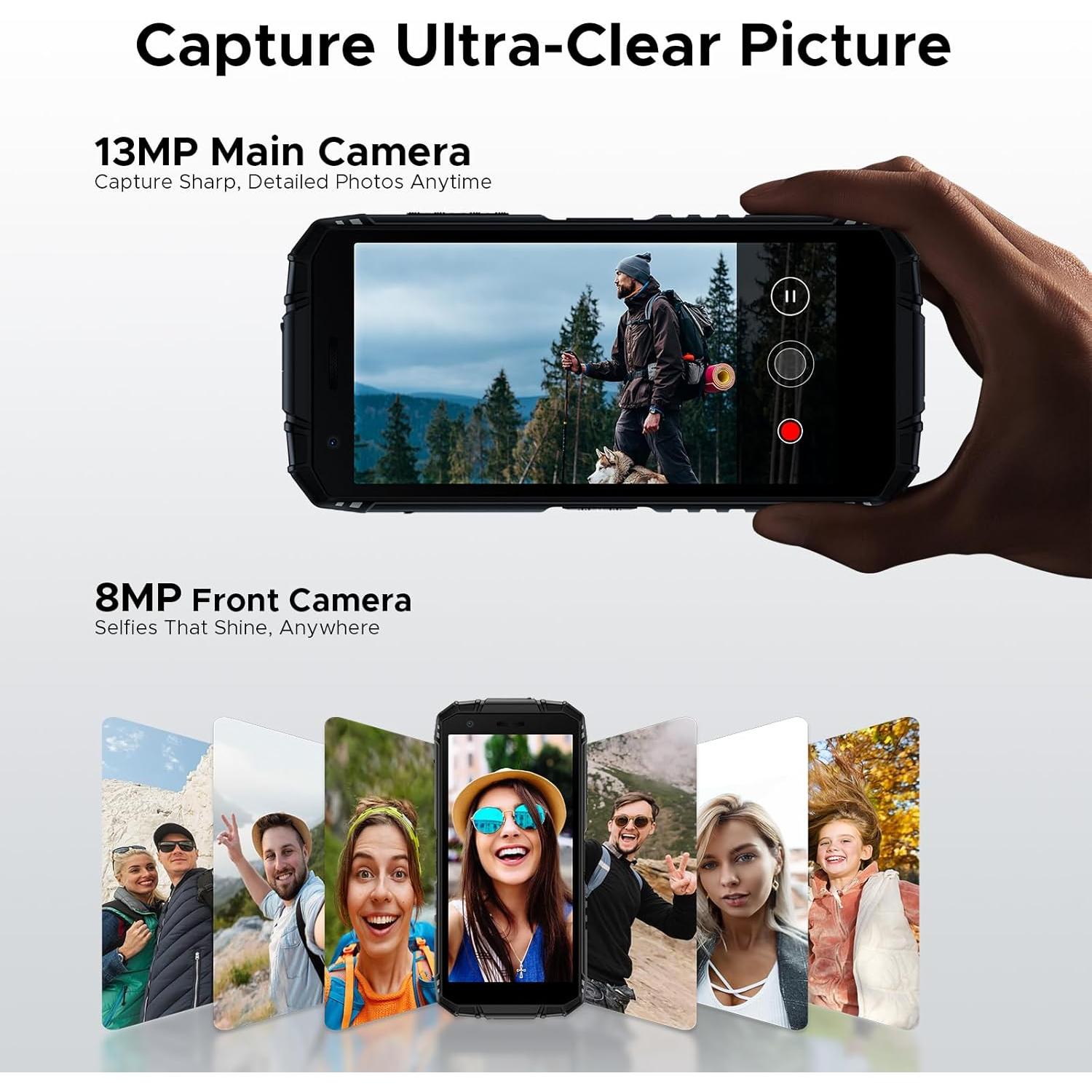 DOOGEE Fire 3 Teléfono Resistente Android 15 12GB 64GB Gris