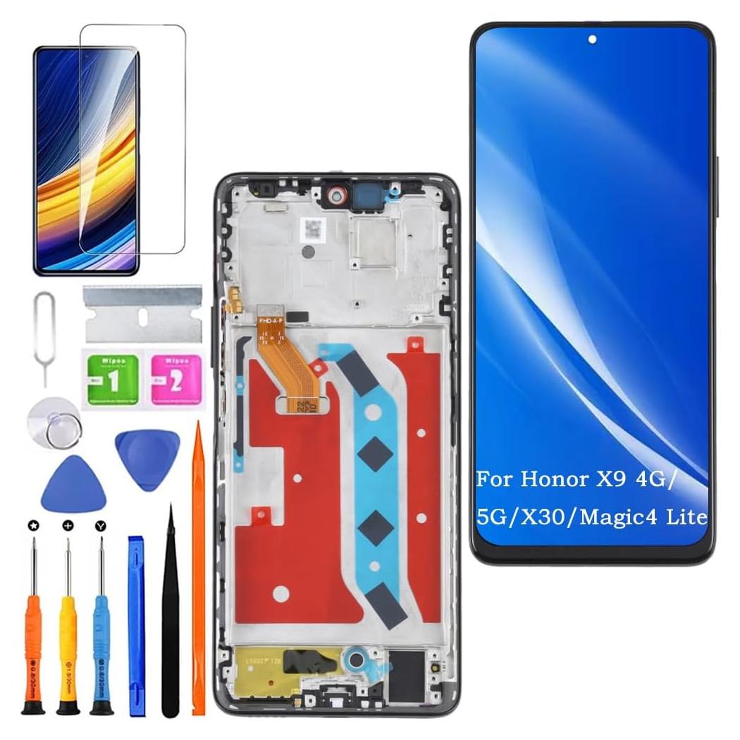 Pantalla LCD Reemplazo Honor X9 4G/5G Negro con Marco