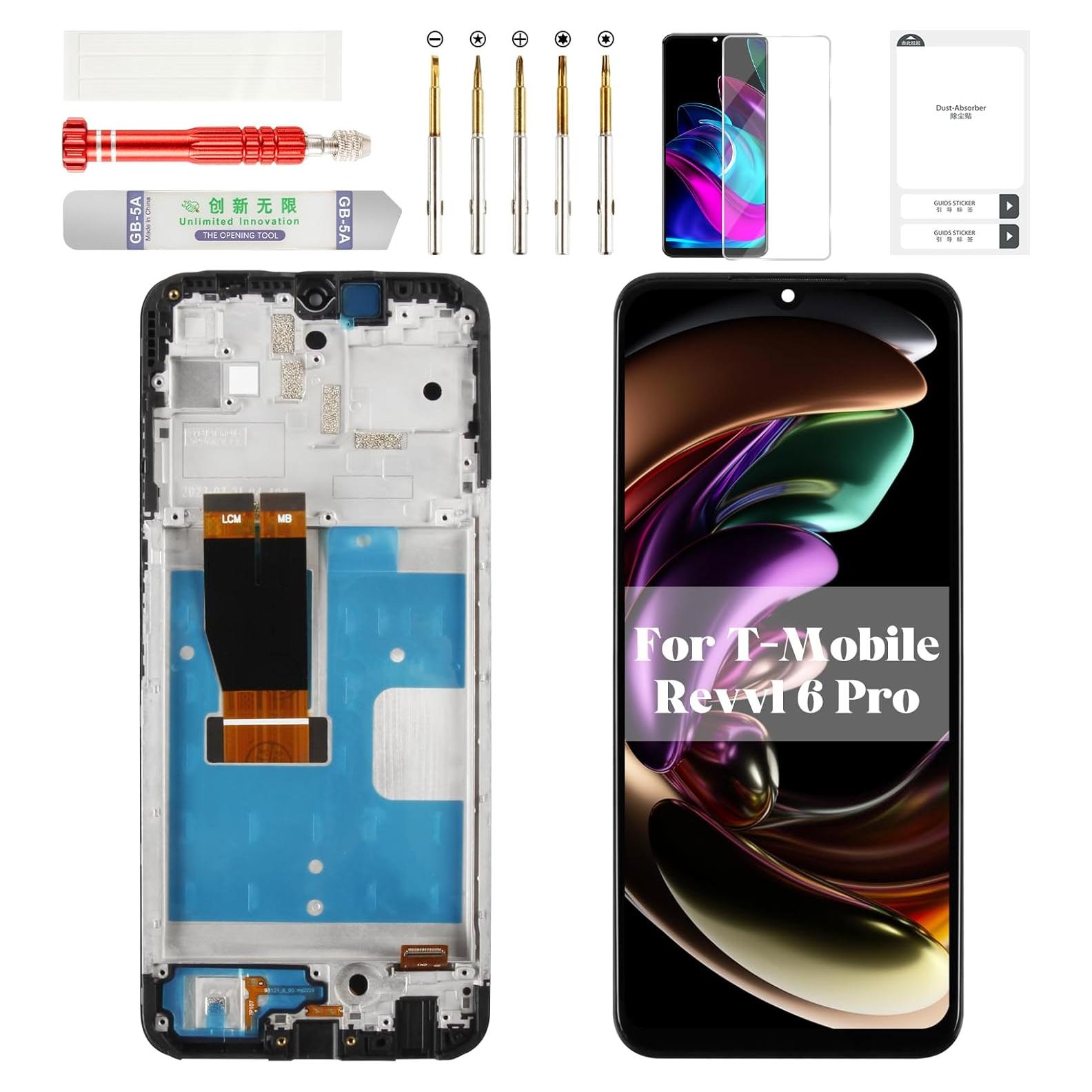 Reemplazo Pantalla LCD T-Mobile REVVL 6 Pro TMAF035G Negro