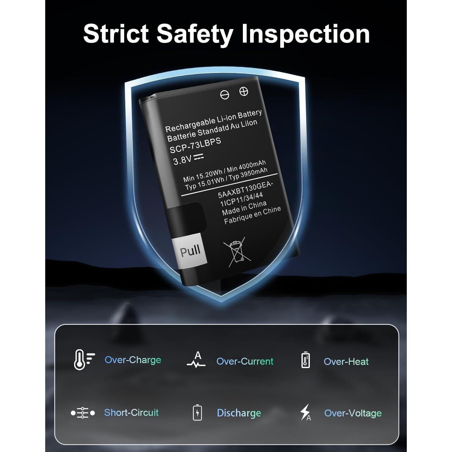 Batería de Reemplazo Wavypo SCP-73LBPS 4000mAh para Kyocera DuraXV Extreme